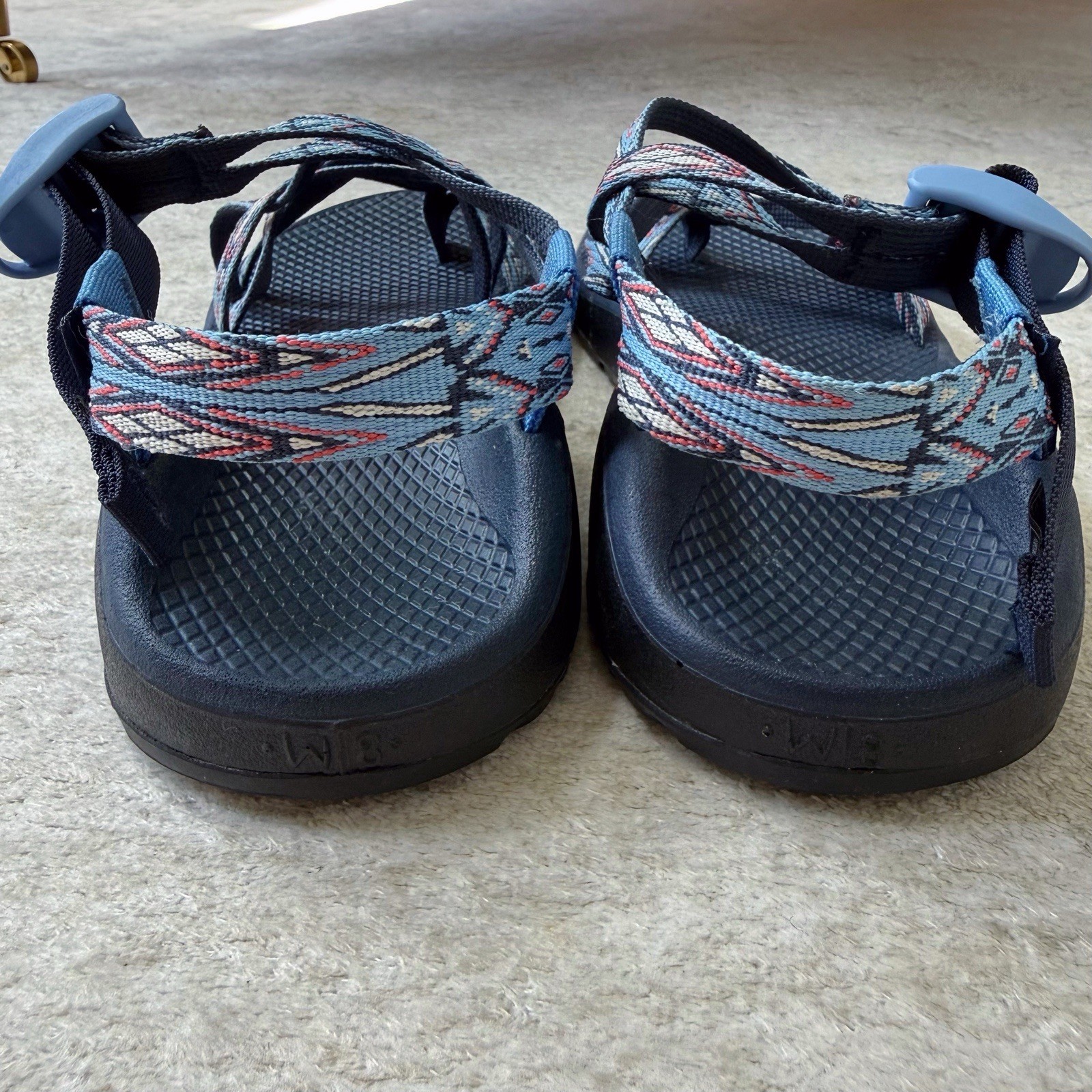 Chaco Z Cloud X2 Womens 8 Strappy Sandals Blue Pattern Toe Loop