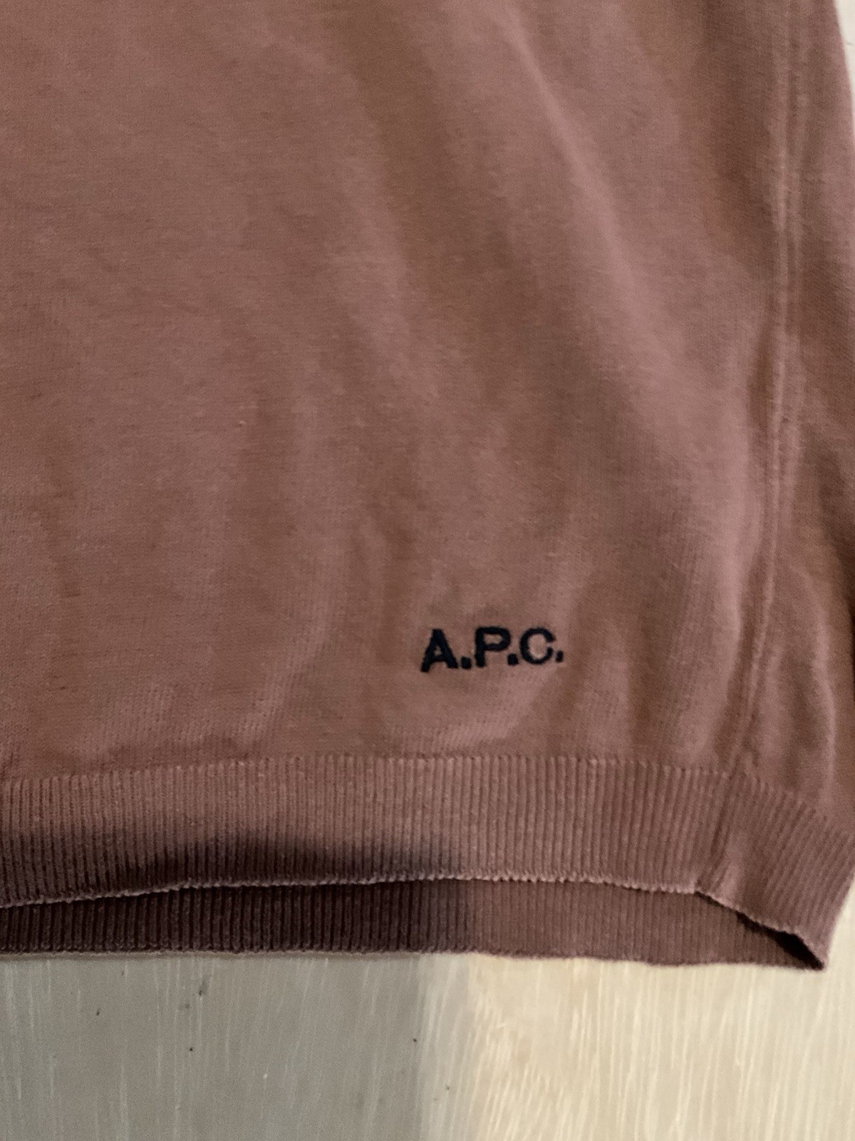 APC Men’s Jacky Knitted Polo In Nut Brown Size Small