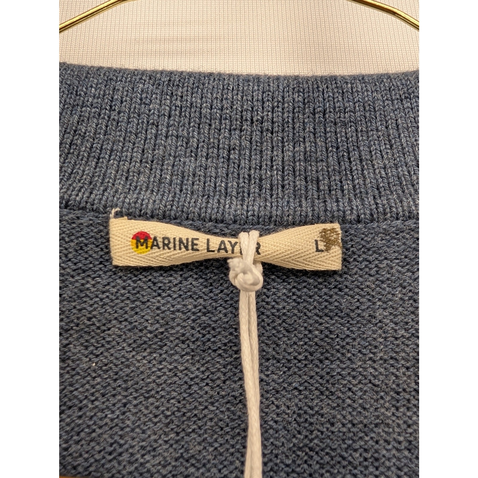 NWT Marine Layer Men’s Cliff Sweater Polo in Dark Indigo size Large