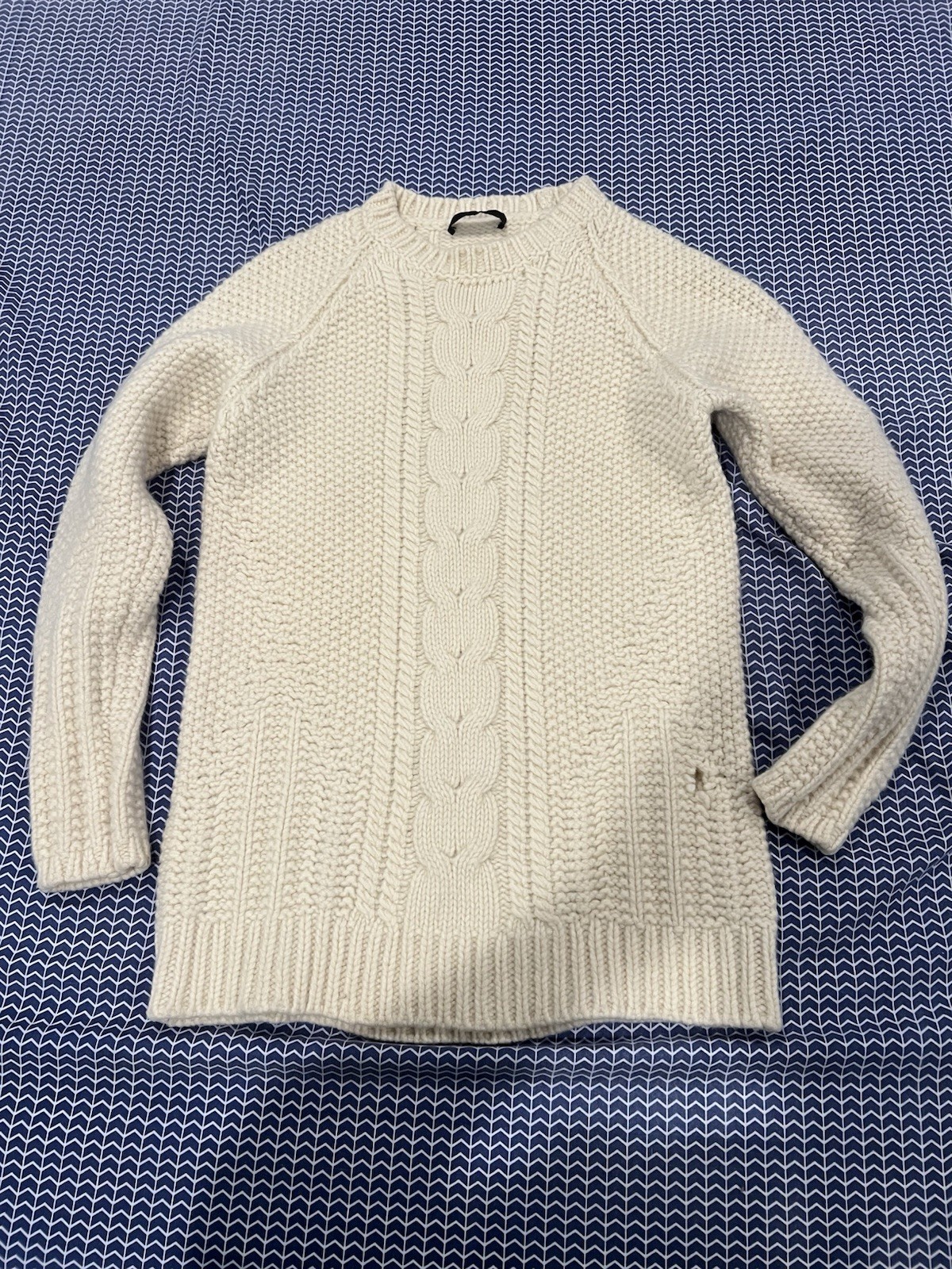 The Row Ivory Cable Knit Wool Sweater Women’s Size S READ