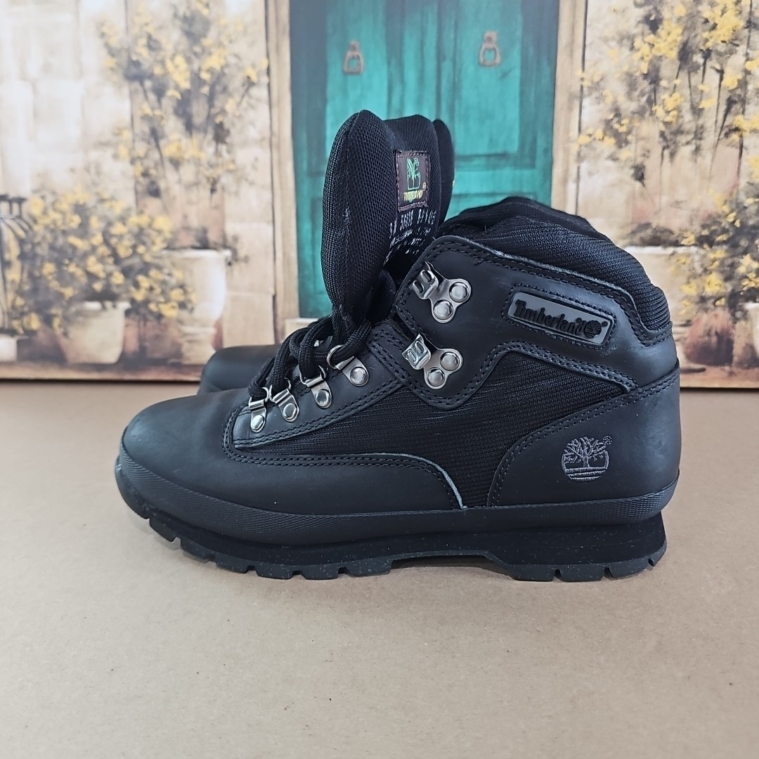 Timberland Euro Hiker Mens Size 8M Black Hiking Boots 56038