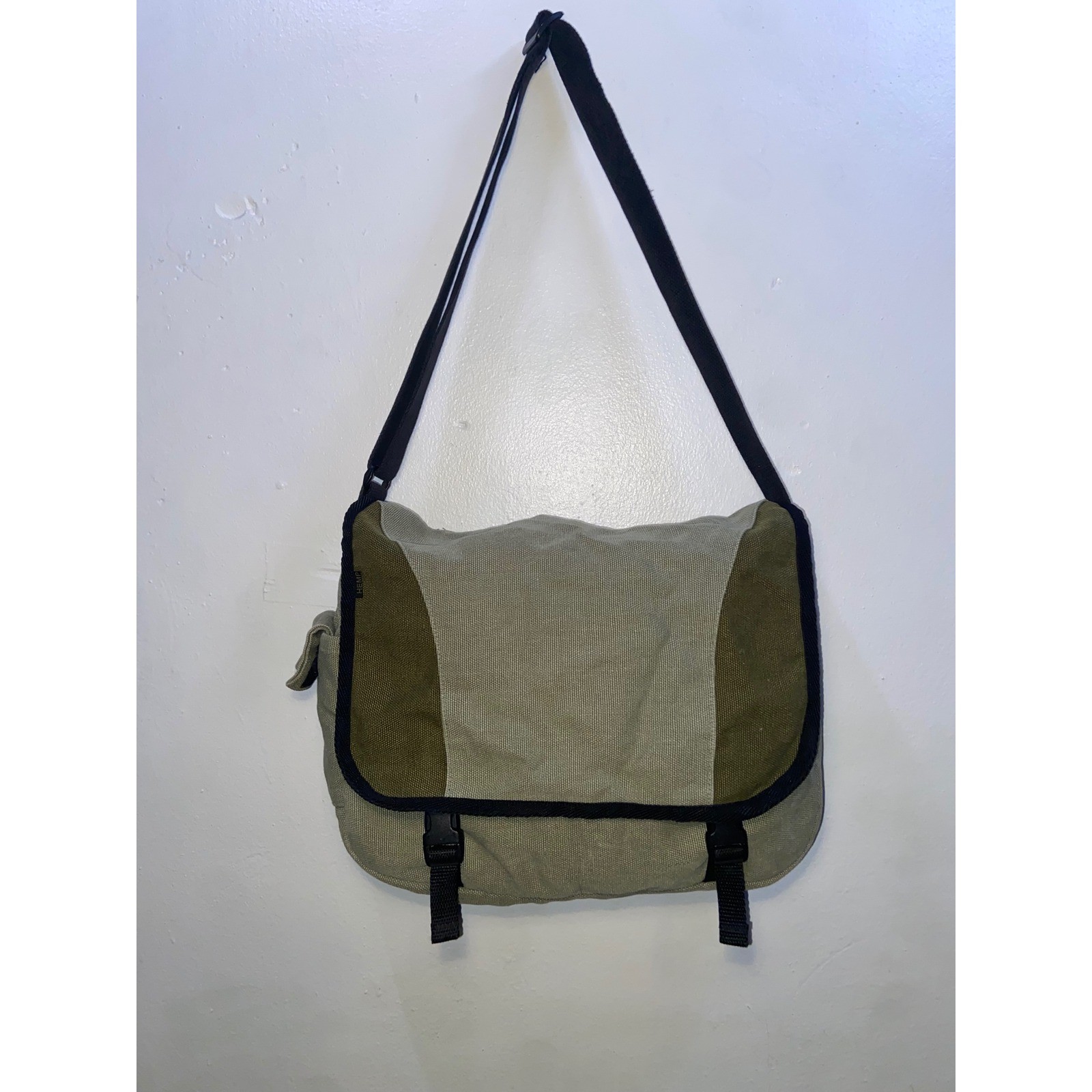Hempmania Hemp Canvas Messenger Bag Crossbody Utility Satchel Boho Gorpcore 14″