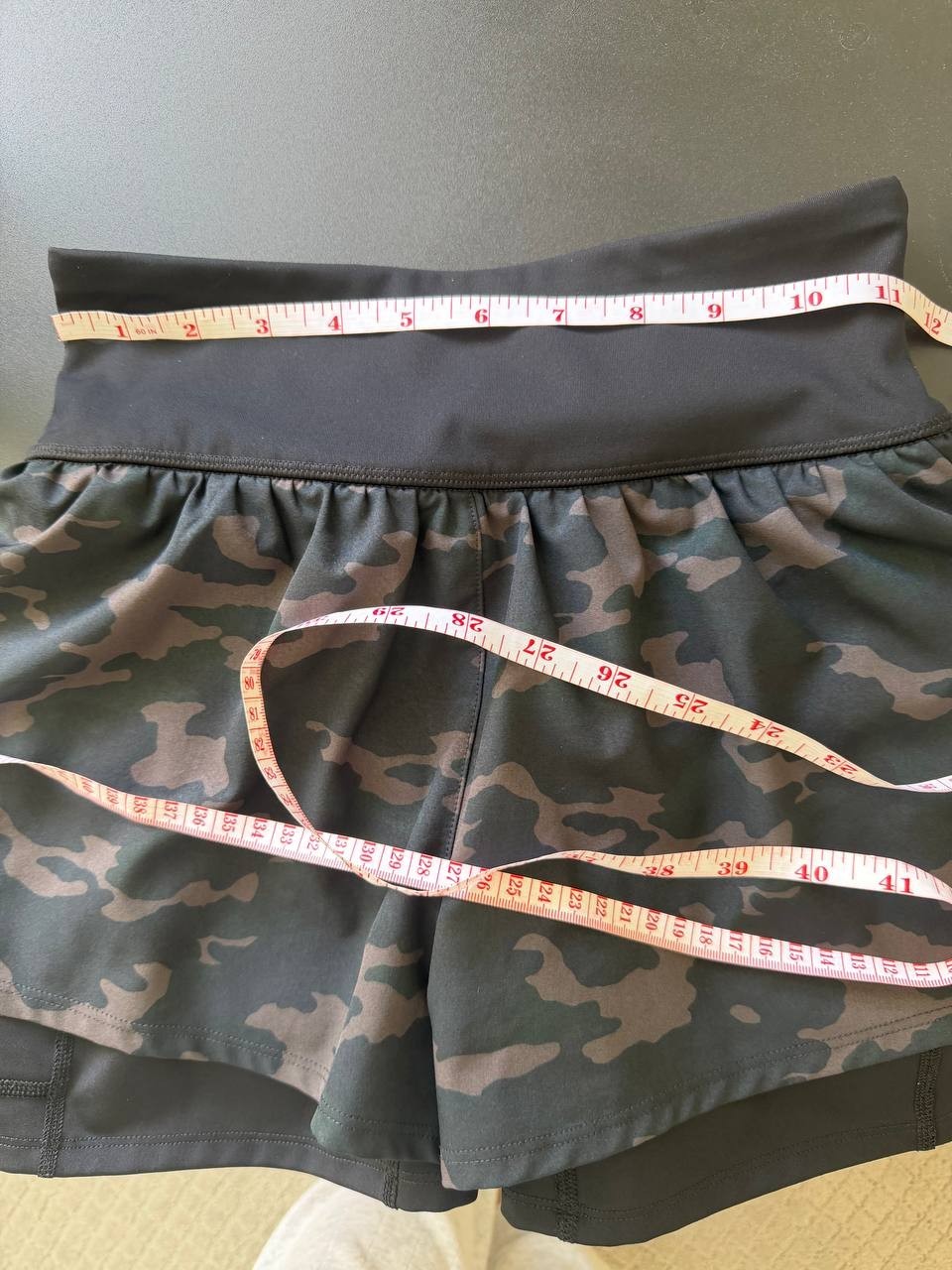 SPANX by Sara Blakely XS/TP Camo 2-in-1 Athletic Running Shorts