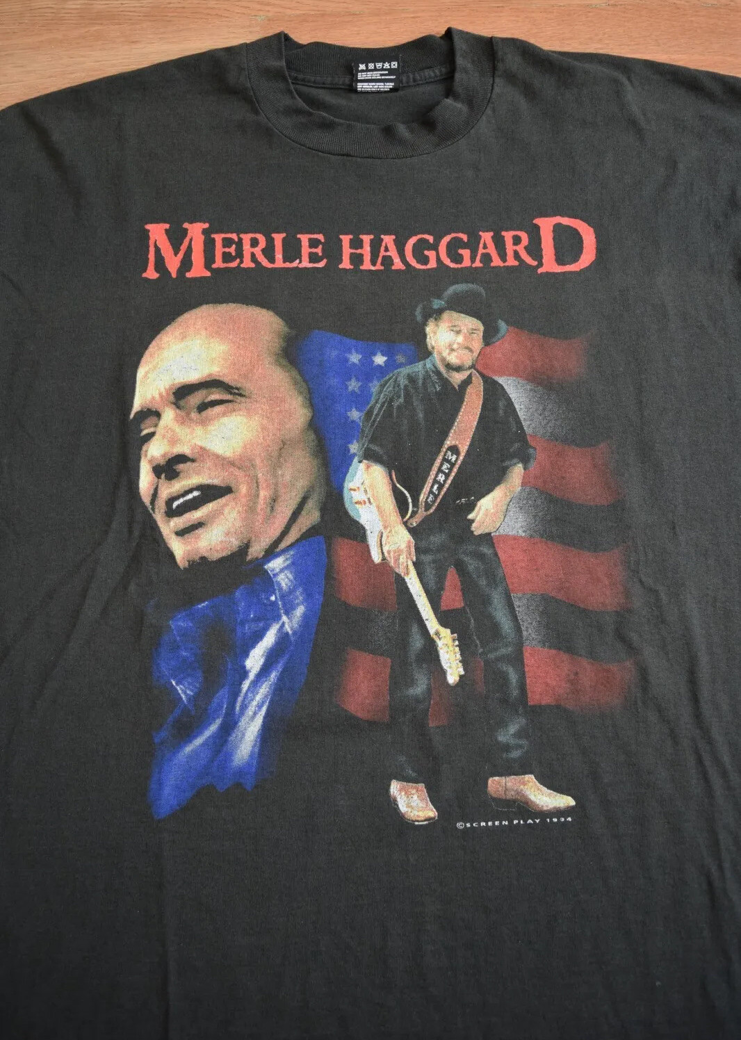 Vintage 1994 Merle Haggard Legend Tour Shirt Tee XL Country 90s George Jones