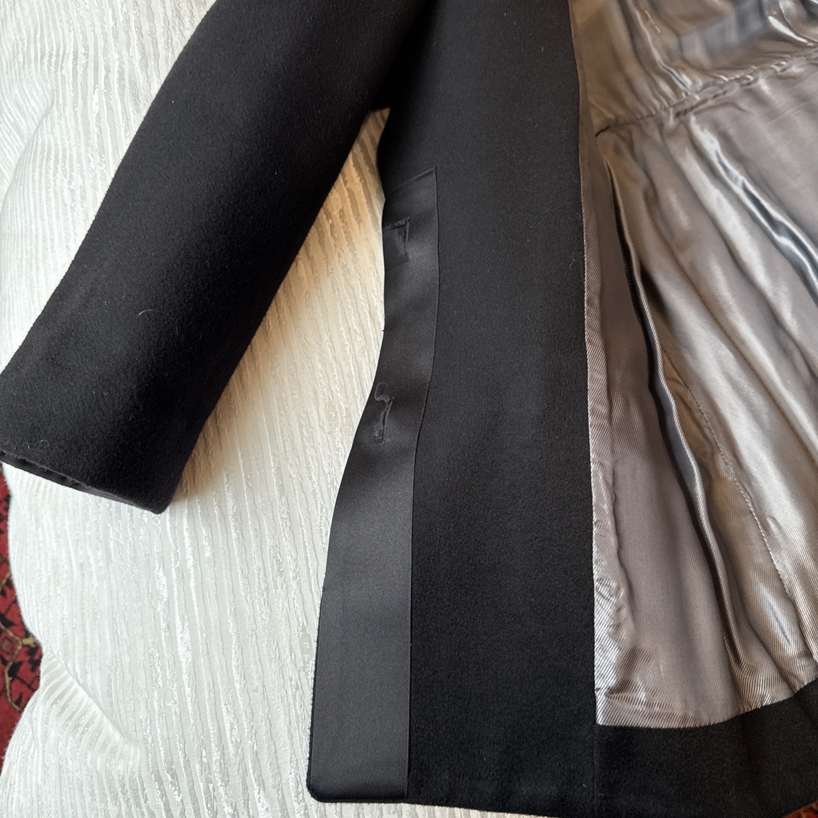 Black Coat, Sz 10, Made In England,90%virgin Wool,10shmere