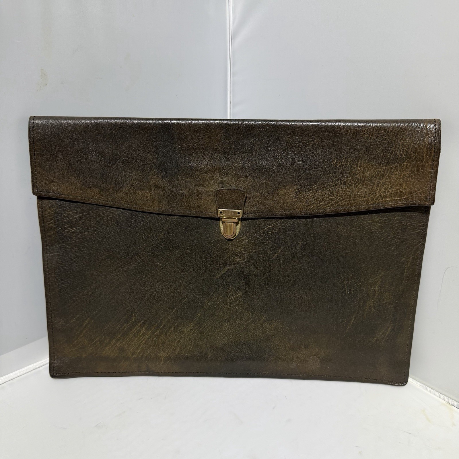 Vintage Coach No. 105 Executive Leather Envelope 66 Water Buffalo Brown RARE ⭐️