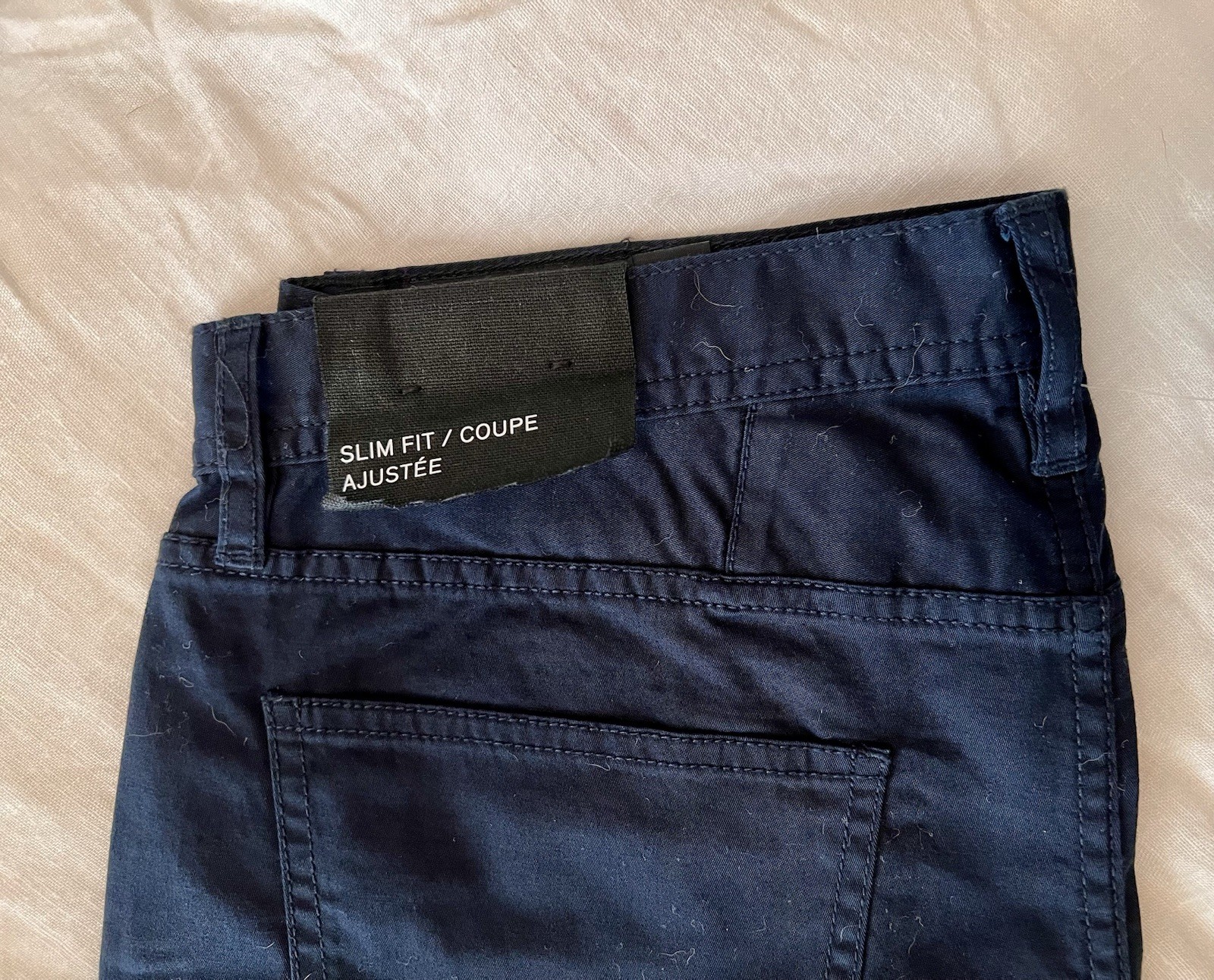 Armani Exchange Men’s Pants 32R Navy Blue Slim Fit 98%Cotton 2%Elastane