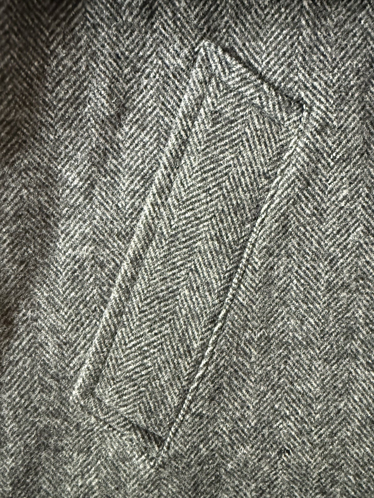 Pure Collection Gray Herringbone 90% Wool & 10% Cashmere Trench Coat