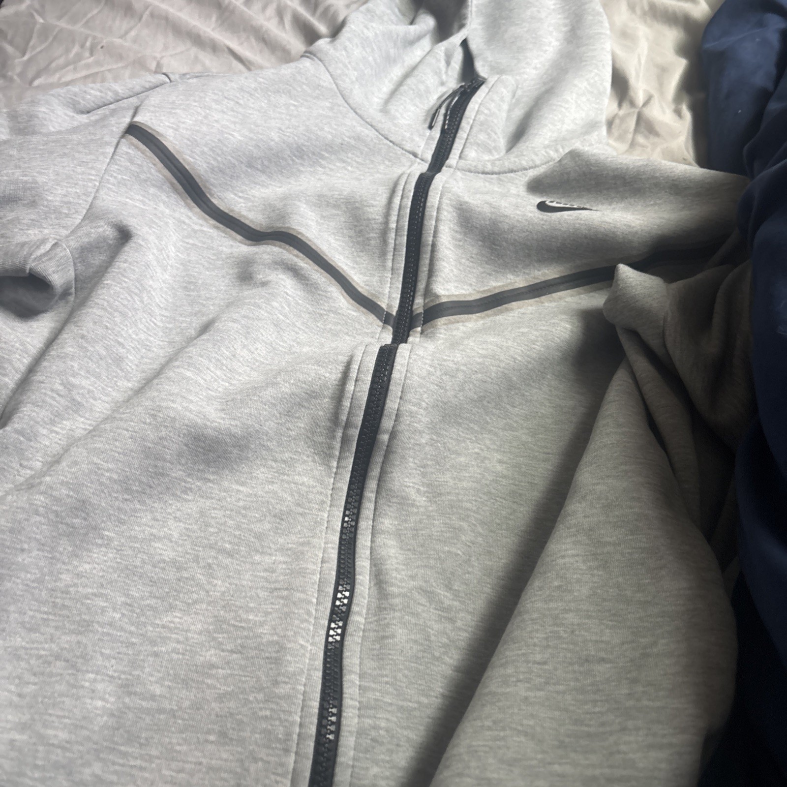 Nike Men’s Tech Windrunner Fleece Full Zip Hooded Jacket Size M Grey CU4489-063