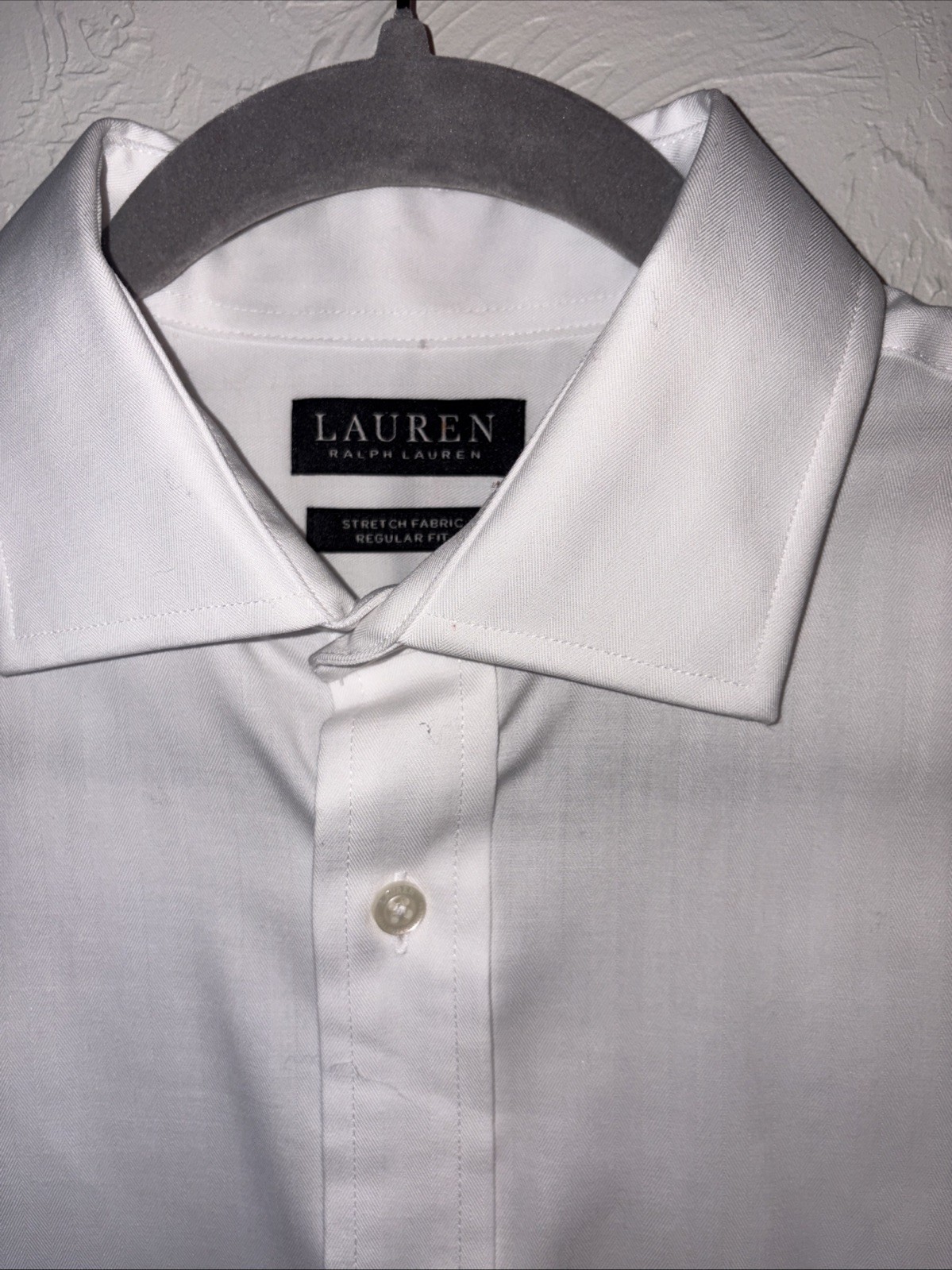 Polo Ralph Lauren Men’s White Button Down Shirt Medium Size 15 1/2 Custom Fit
