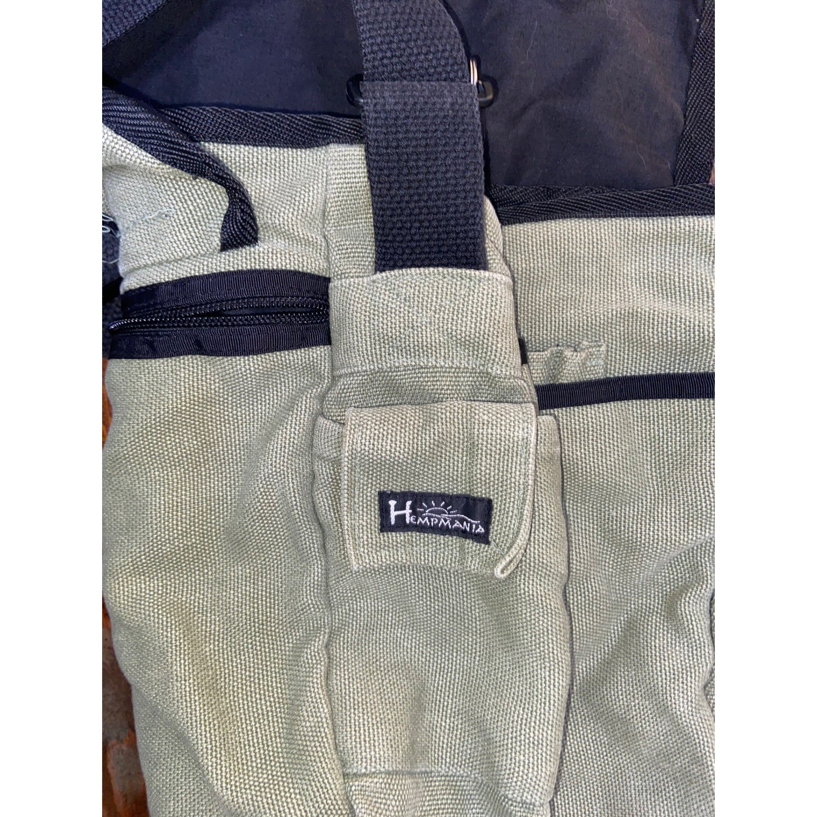 Hempmania Hemp Canvas Messenger Bag Crossbody Utility Satchel Boho Gorpcore 14″