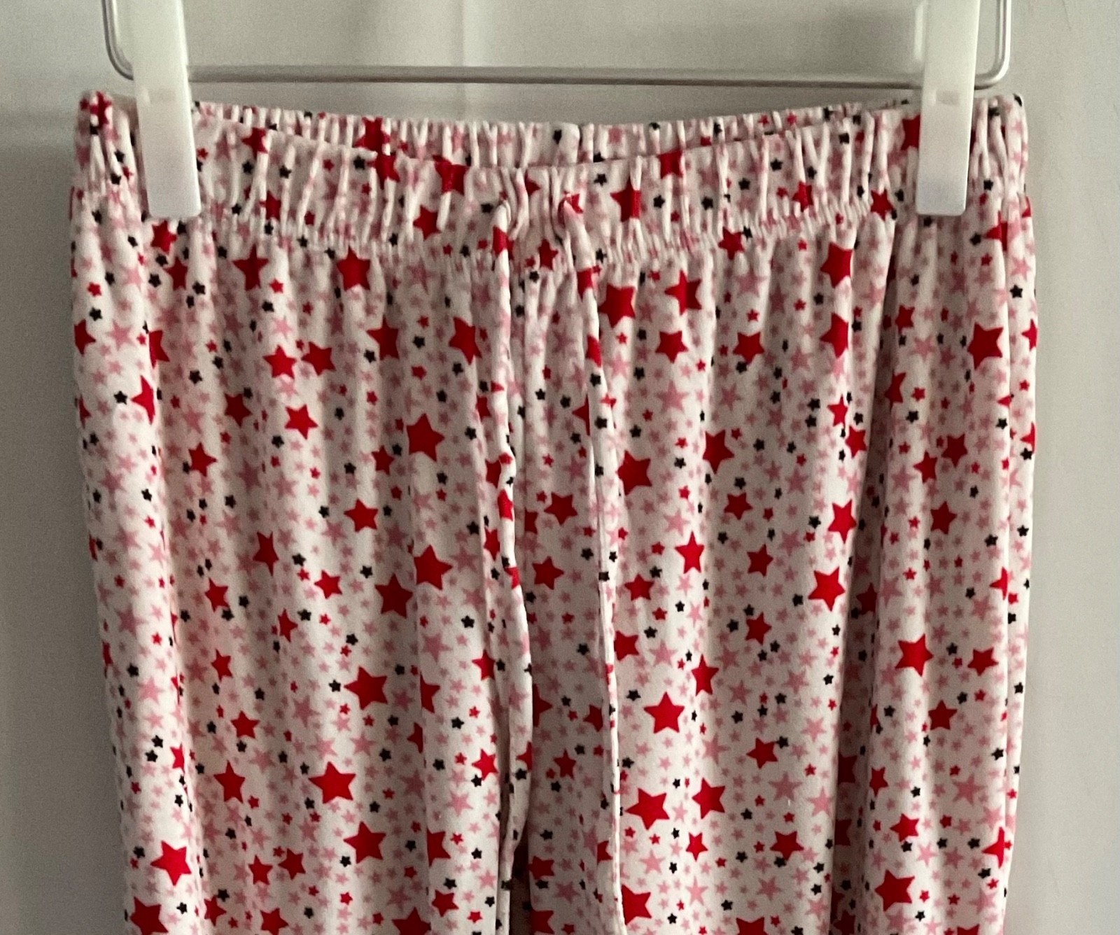 Matalan womens white, red, pink & black fleece star pyjama bottoms Size M