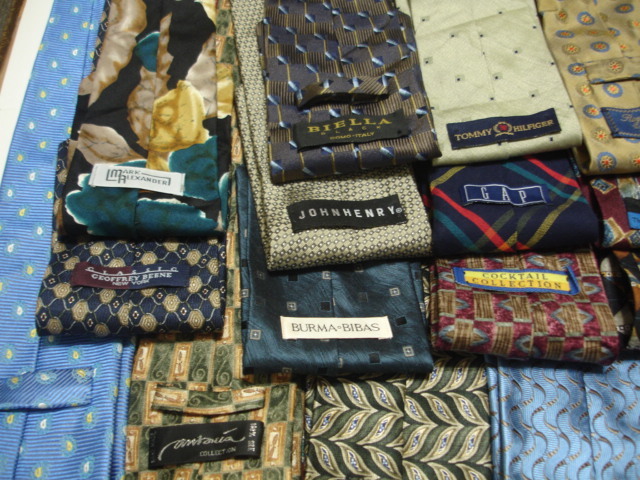 Men’s DESIGNER Silk Neck Ties Neckties Lot of 7 Woven Executive Stripes Paisley