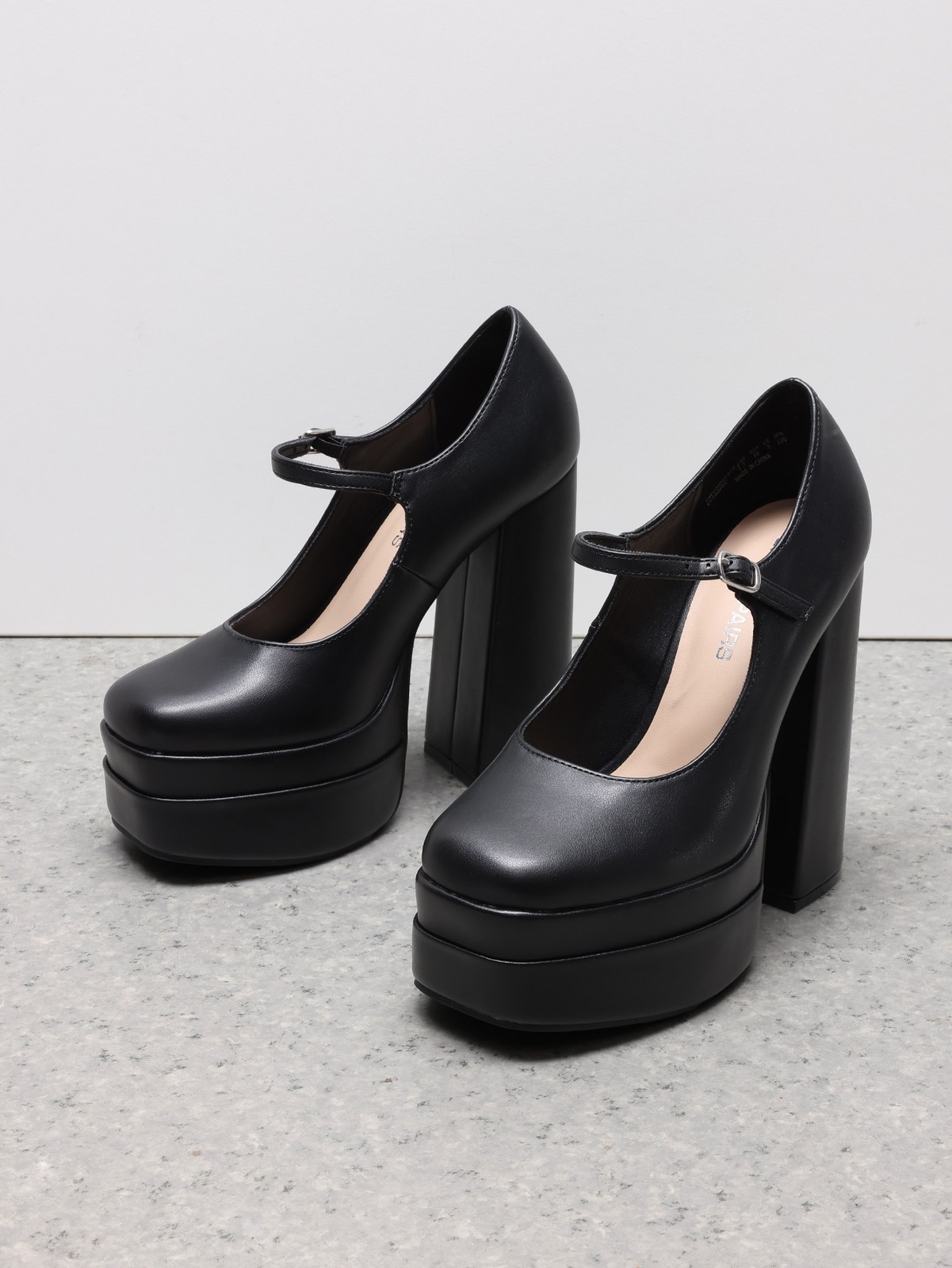 Women Platform Mary Jane Heels Chunky Block Heel Dress Pump Shoes