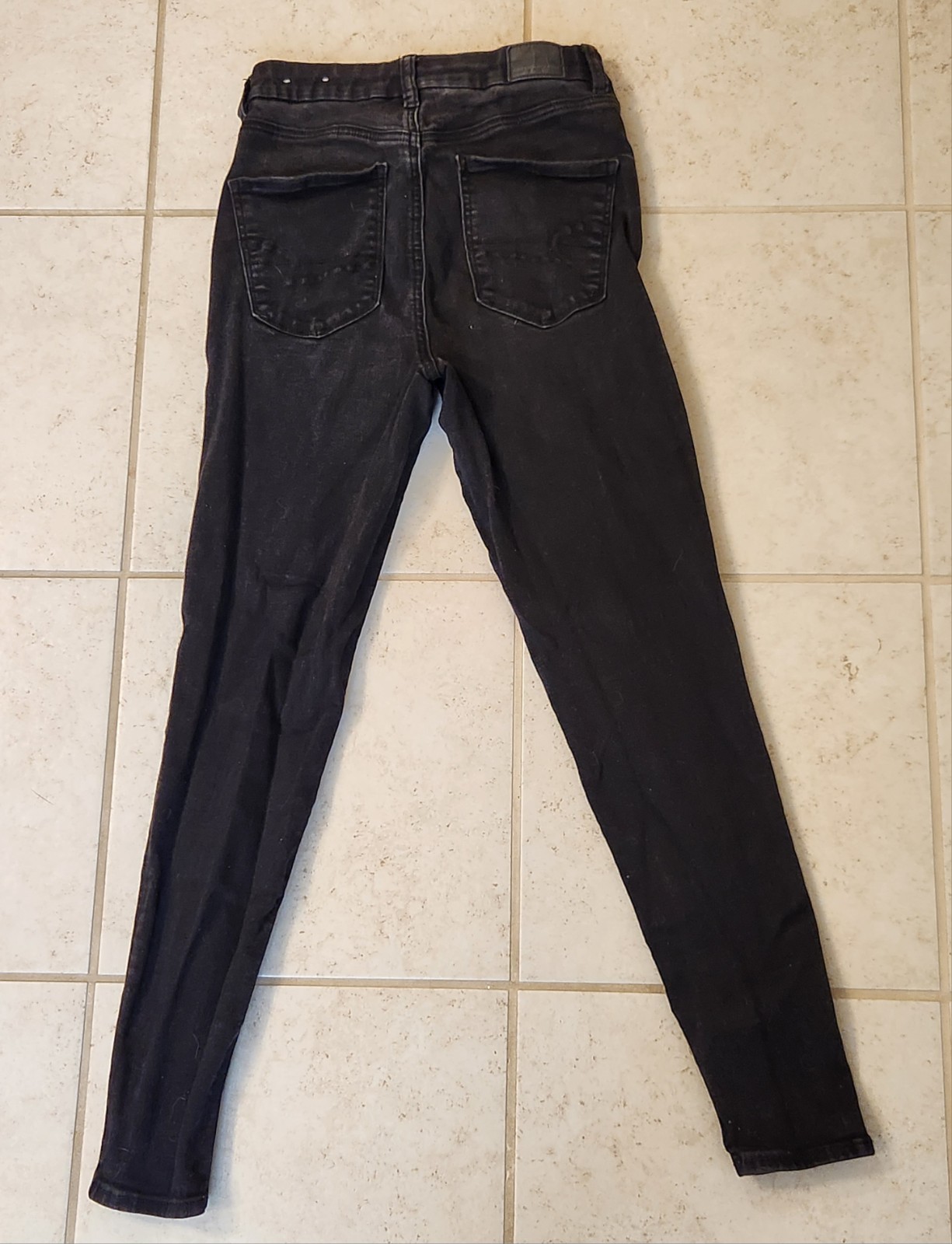 American Eagle Black Jeans Skinny High Rise Super Stretch Size 6 #G880