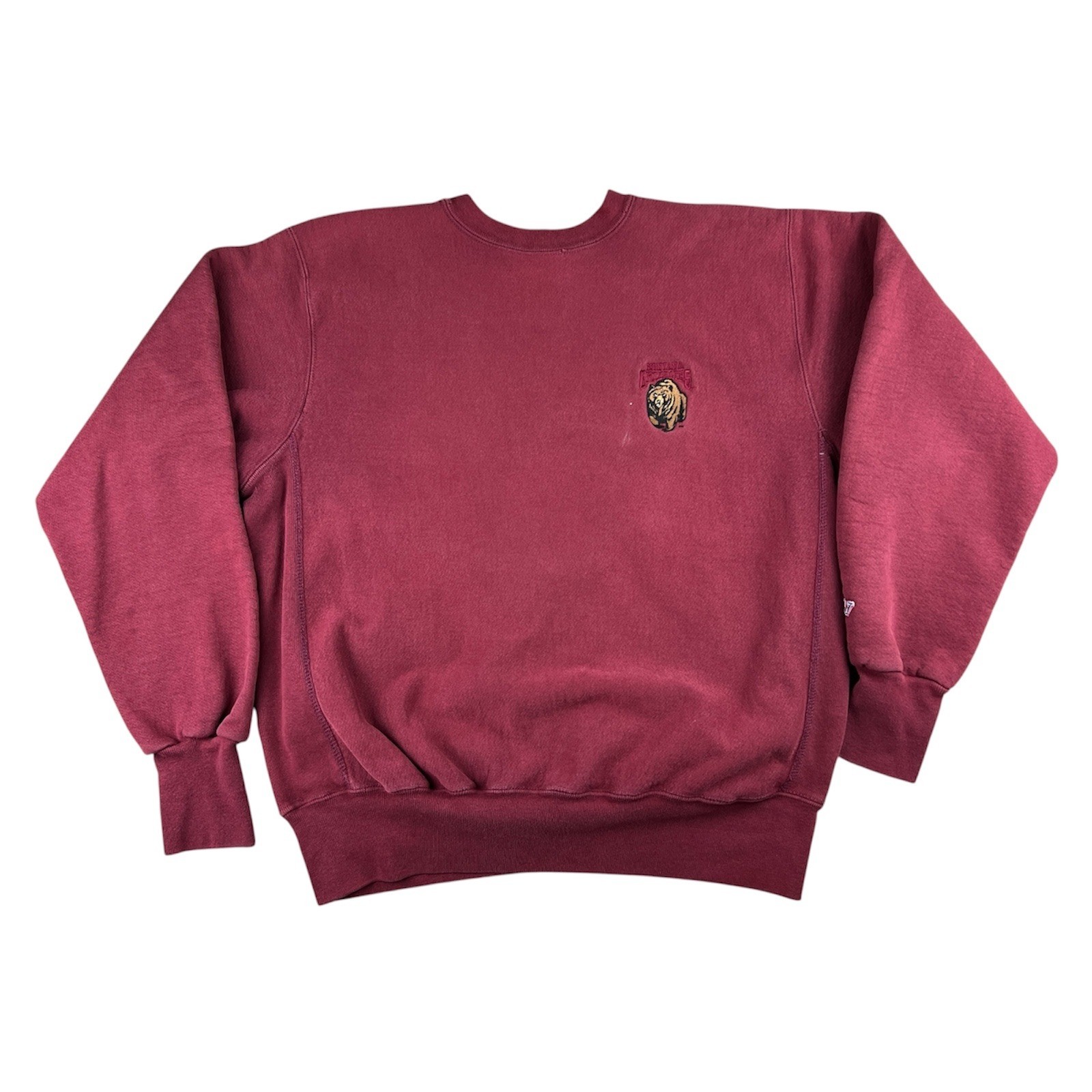 MV Sport Proweave Sweatshirt Mens L Maroon Montana Grizzlies Reverse Weave 90s