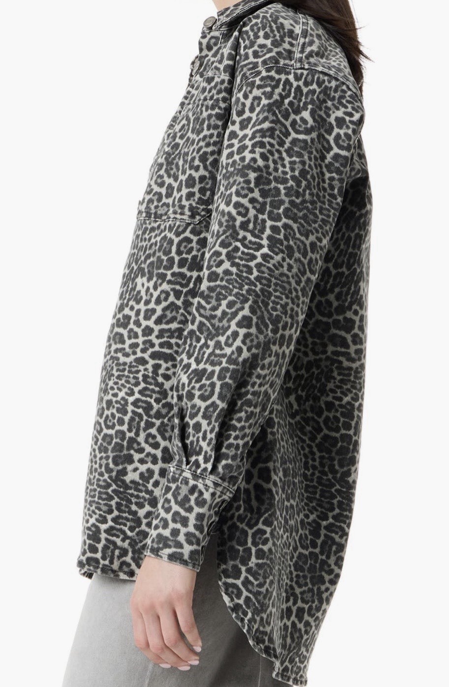 ROBERT RODRIGUEZ ‘SIMONE‘ OVERSIZED BUTTON DOWN SHIRT, LEOPARD, SIZE S, NWT