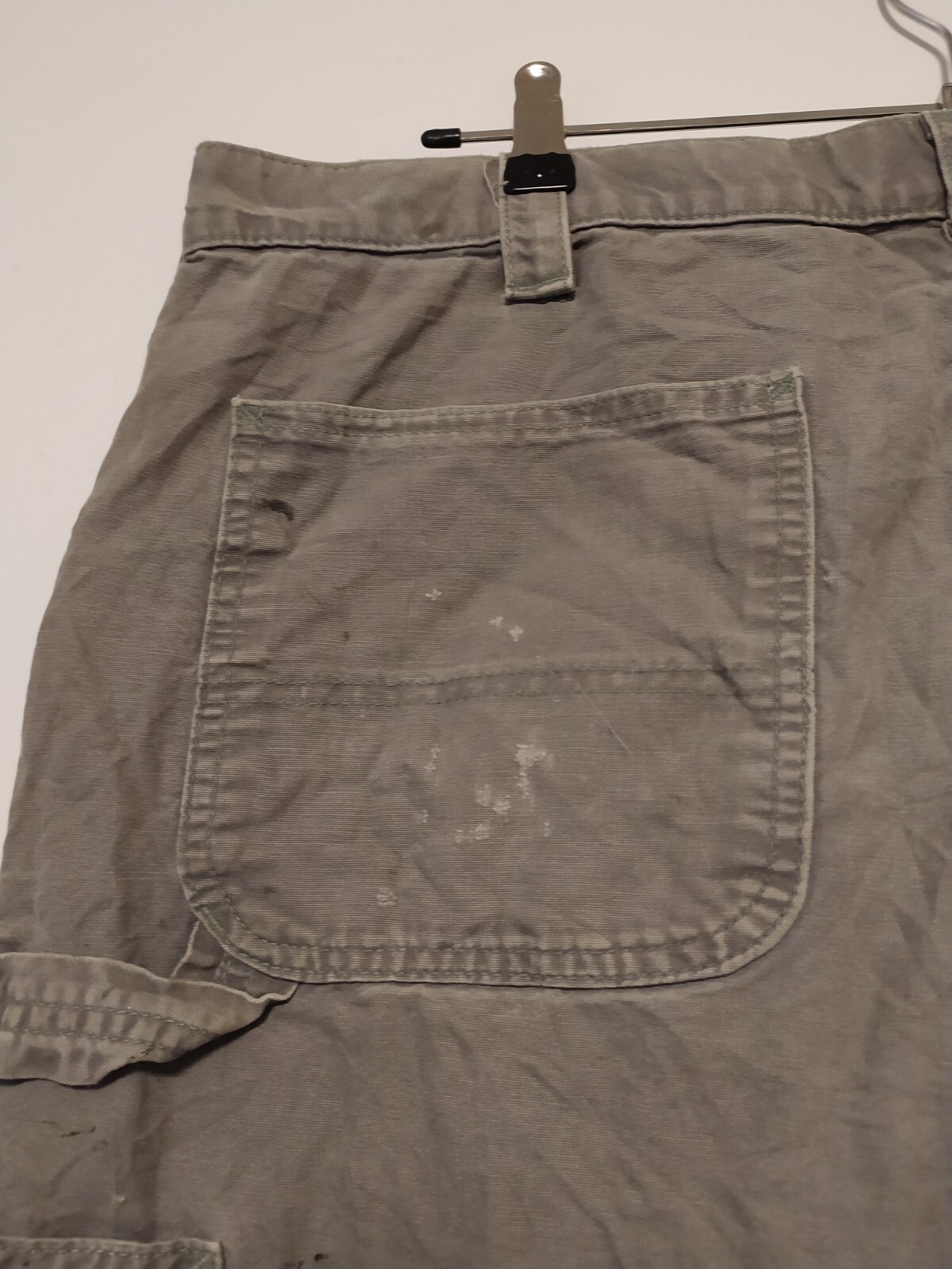 Carhartt Shorts Mens W40 Grey Cargo Utility Carpenter B147 FAT Paint Marks Work