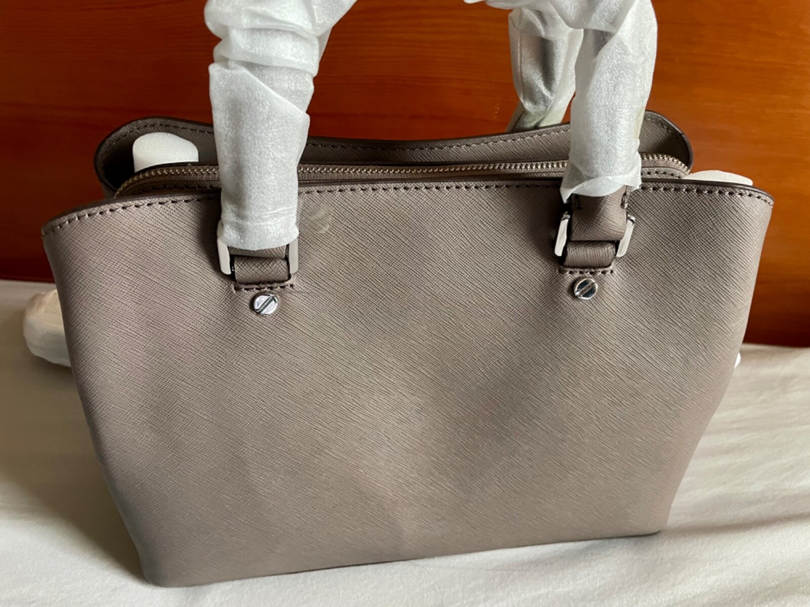 Michael Kors Savannah Medium Saffiano Leather Satchel NWT Cinder