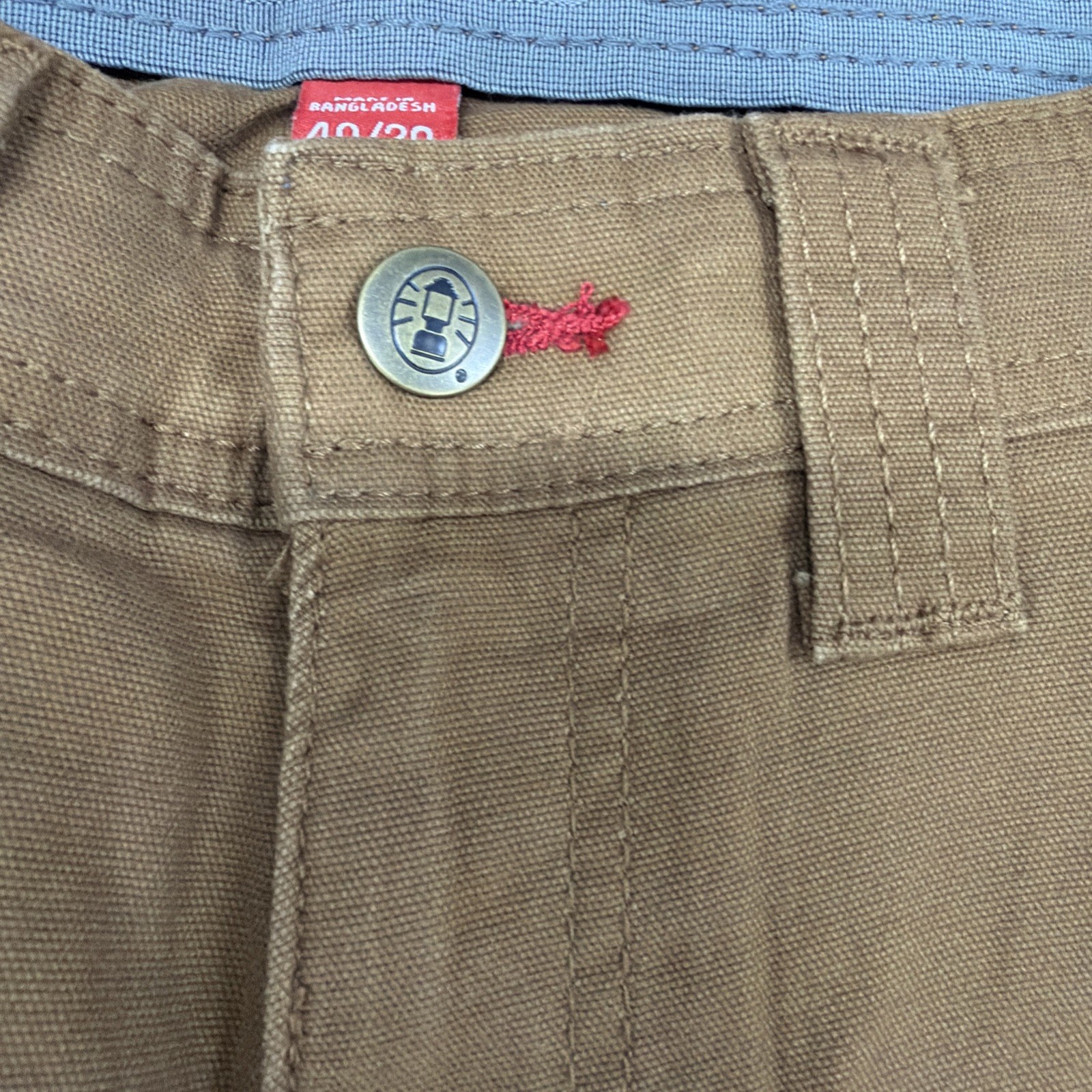 Coleman Men’s Durable Canvas Tear Resistant Utility Pants 40×30 Copper
