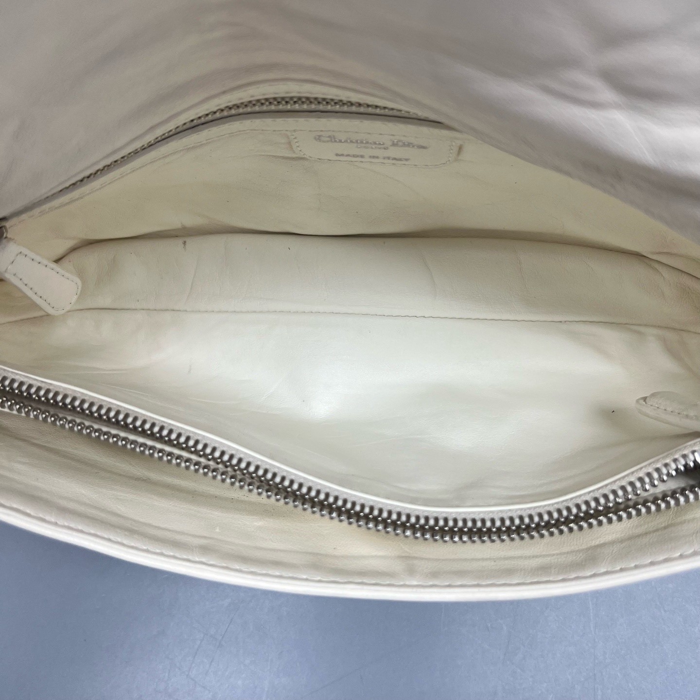 Dior Pre-Owned Authentic Underarm Bag White 27*13*6cm Free Tracked Shipping