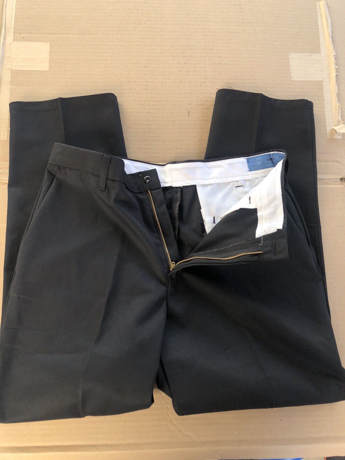 Lot 3 Cintas Comfort Flex Black Work Pants Size 38×30 #945-35 Very Comfortable