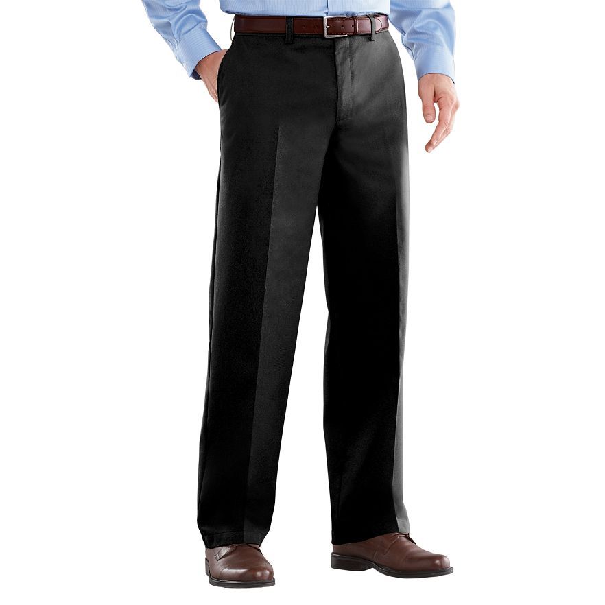 Croft & Barrow Men’s Classic Fit Flat-Front Khaki Pants in Navy or Black New $48
