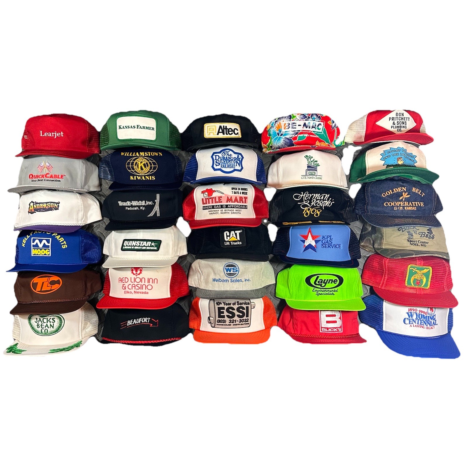 LOT OF 30: Vintage Advertising Snapback Hats, Trucker Caps, Adjustable
