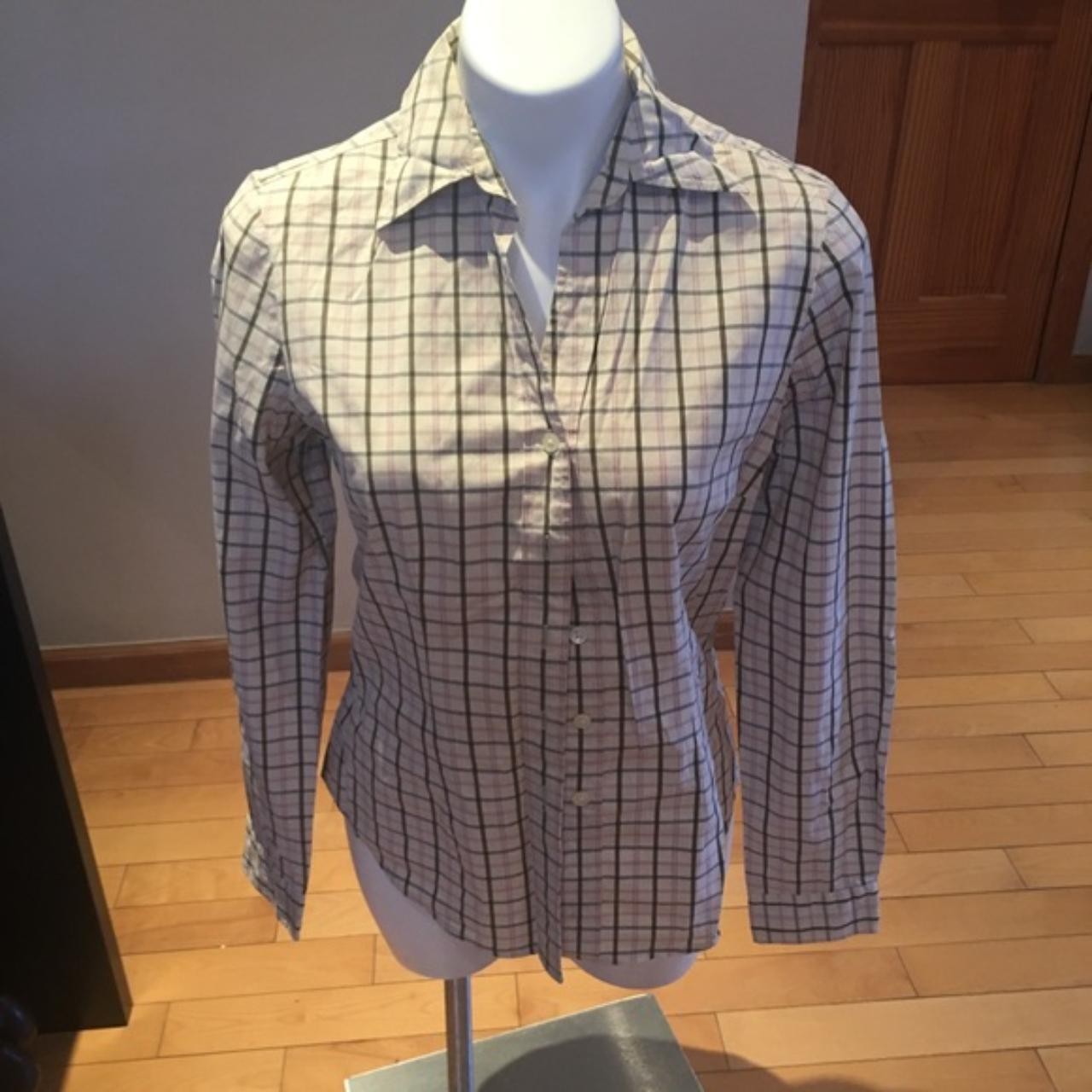 Gap Women’s plaid stretch button down Shirt top