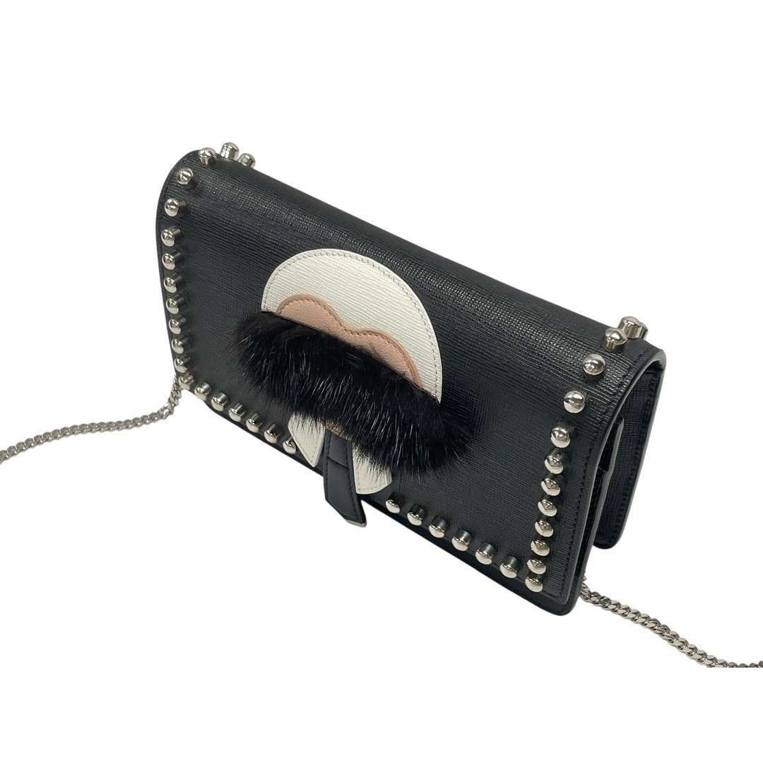 Fendi Shoulder Bag Chain Wallet Karl Lagerfeld 8M0346 Size: W:7.5×H:5.1 in.