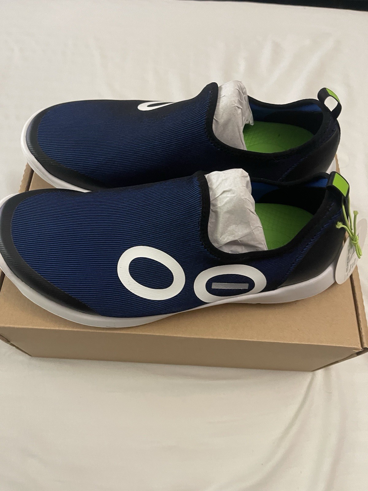 OOFOS OOmy Stride Moroccan Blue Walking Shoes Sneakers Mens Sizes M8-M14 NEW