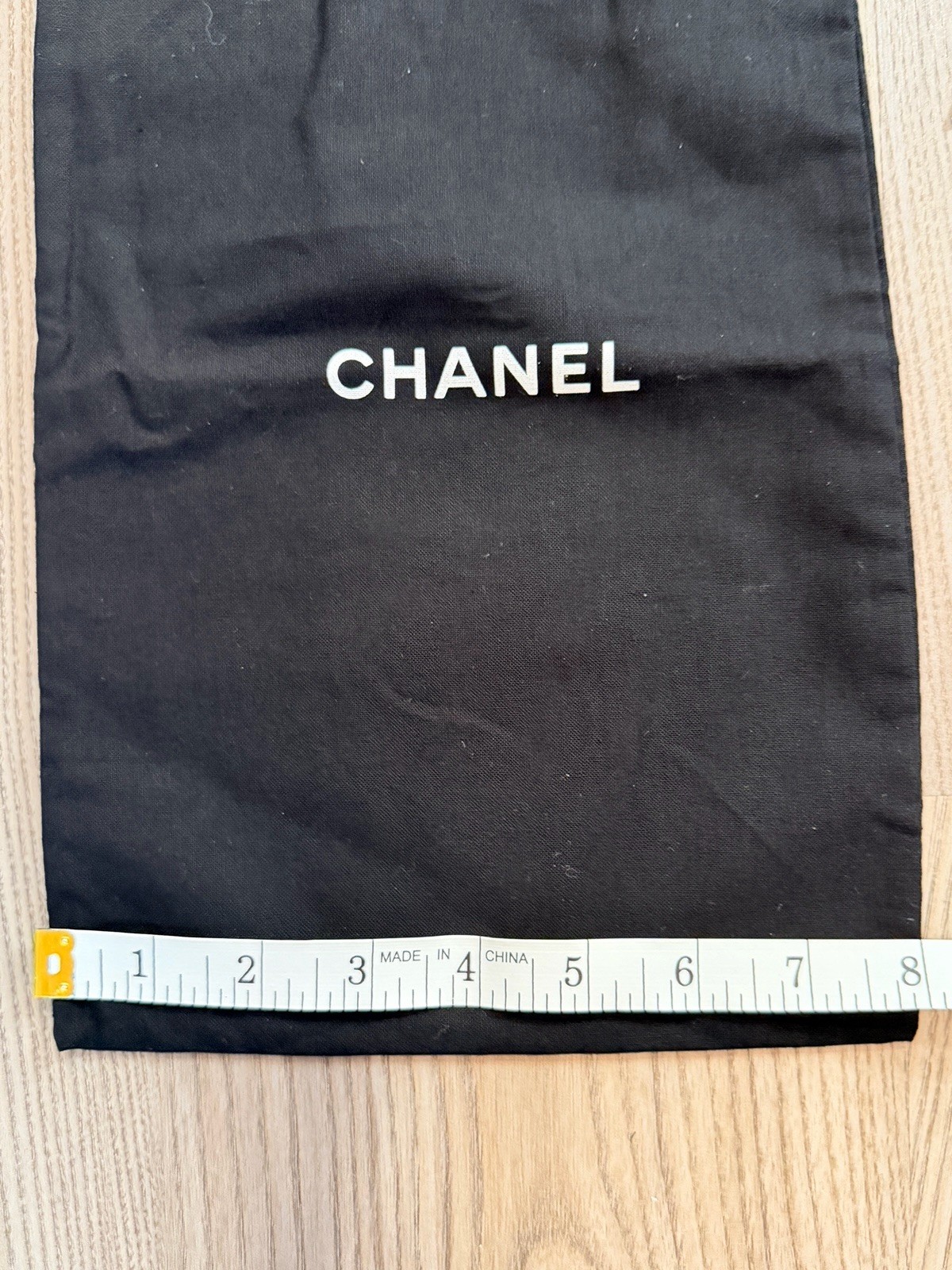 Lot Of 2 Chanel Storage Dust Bags 12.75”x8” Cotton Black Drawstring