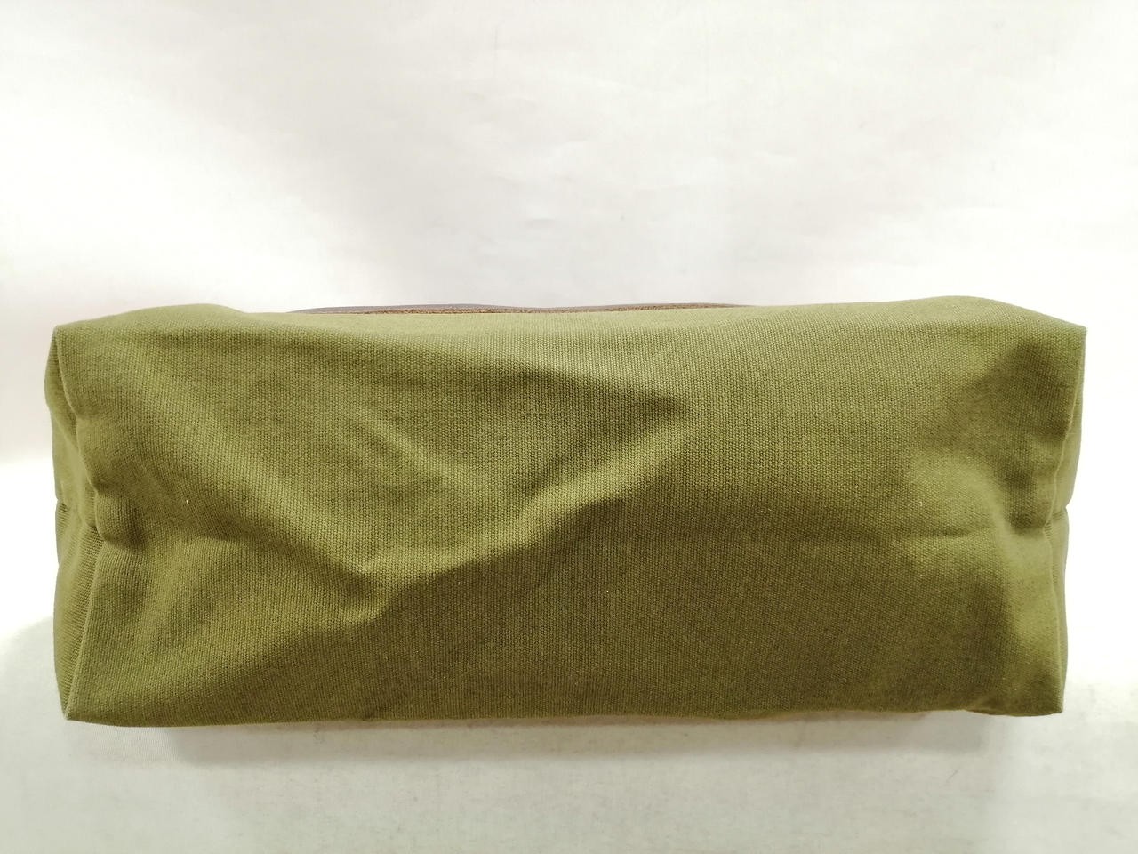 IL BISONTE Khaki Brown Pocket Canvas Tote Bag 10.6 inch