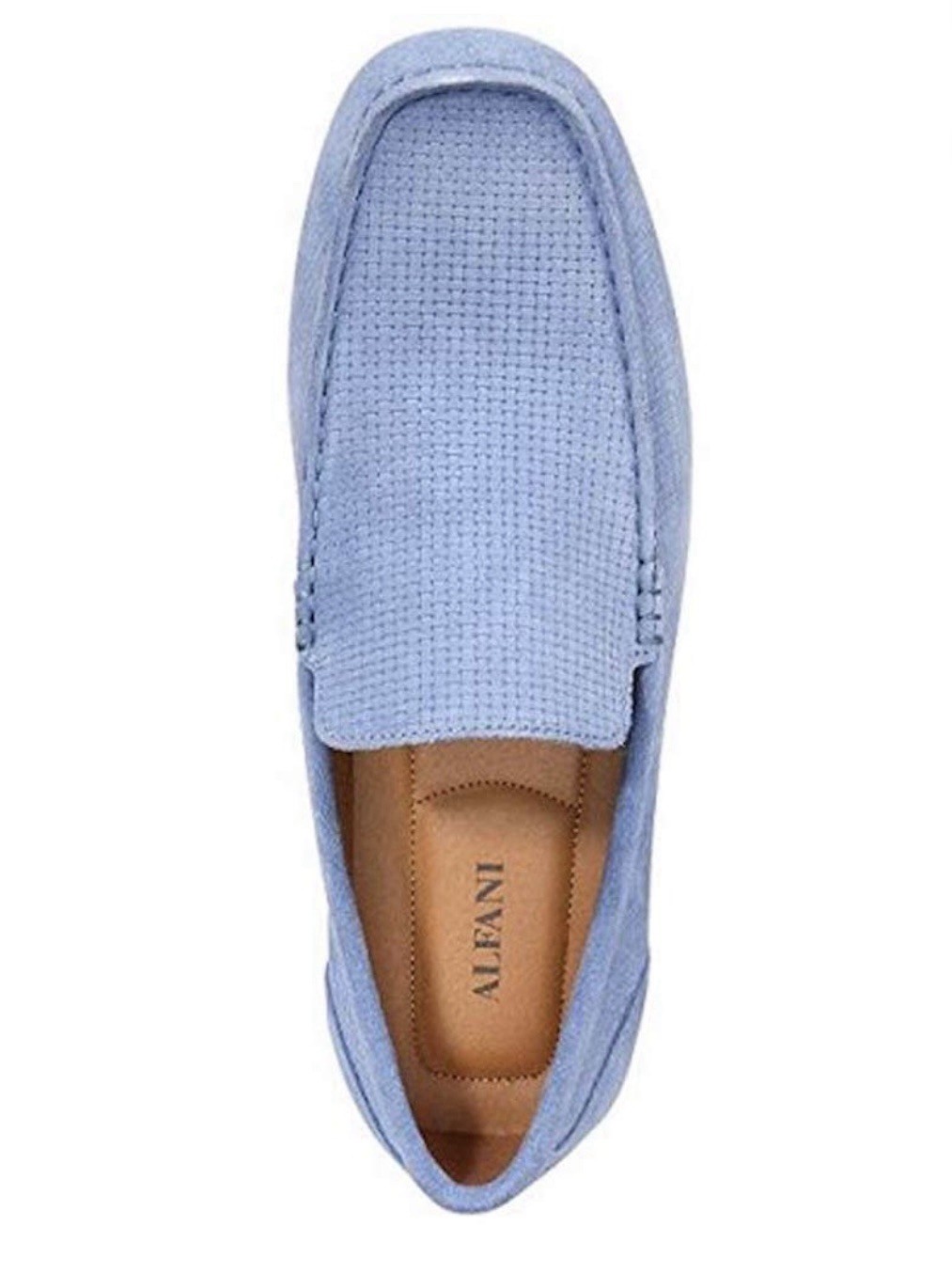 Alfani Men’s Kendric Leather Square Toe Moccasins Denim Blue Size 11M NEW IN BOX