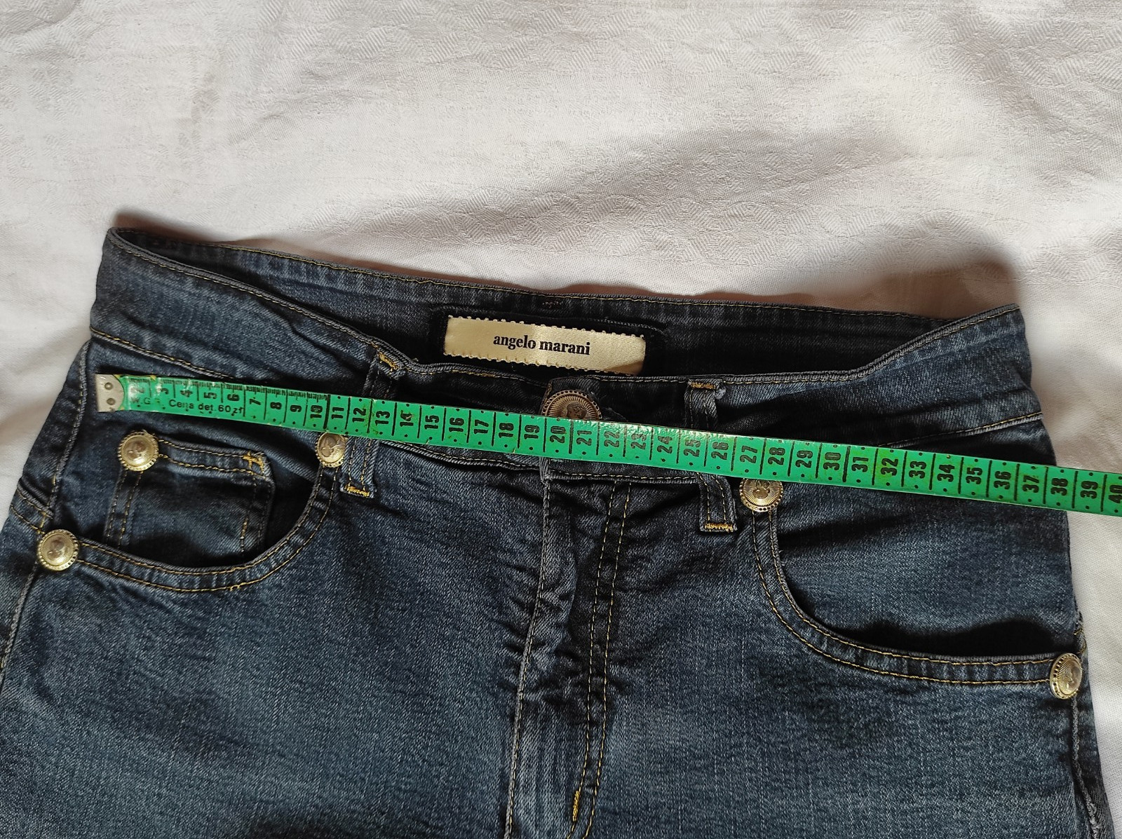 Angelo Marani Premium Italian Denim Jeans Gold Details Size IT 40 / EU 36 S