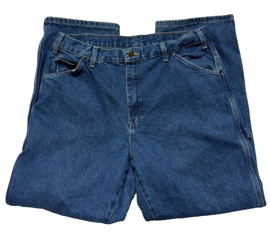 Dickies Carpenter Jeans Mens 36×30 Blue Denim Workwear Baggy Skater Pants