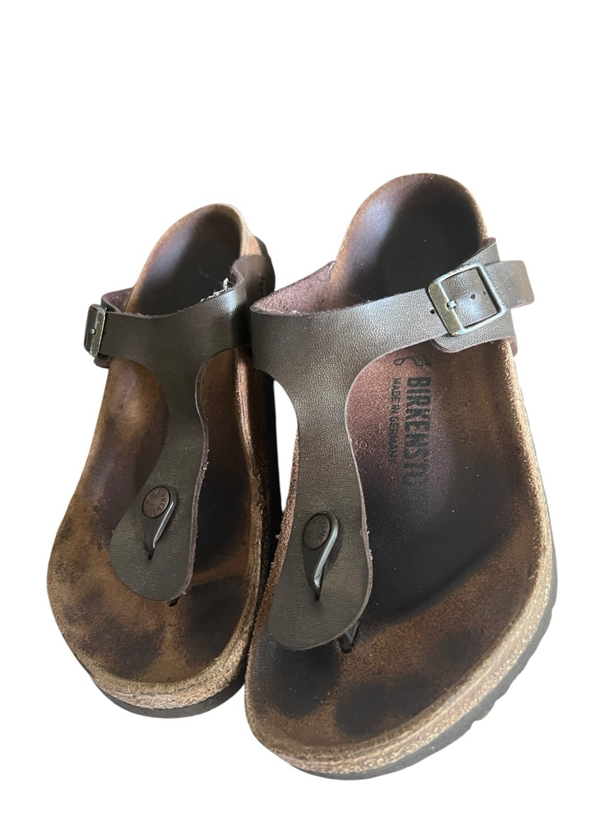 Birkenstock Gizeh Dark Brown Sandals Size 39 25mm Regular Wide Unisex Germany
