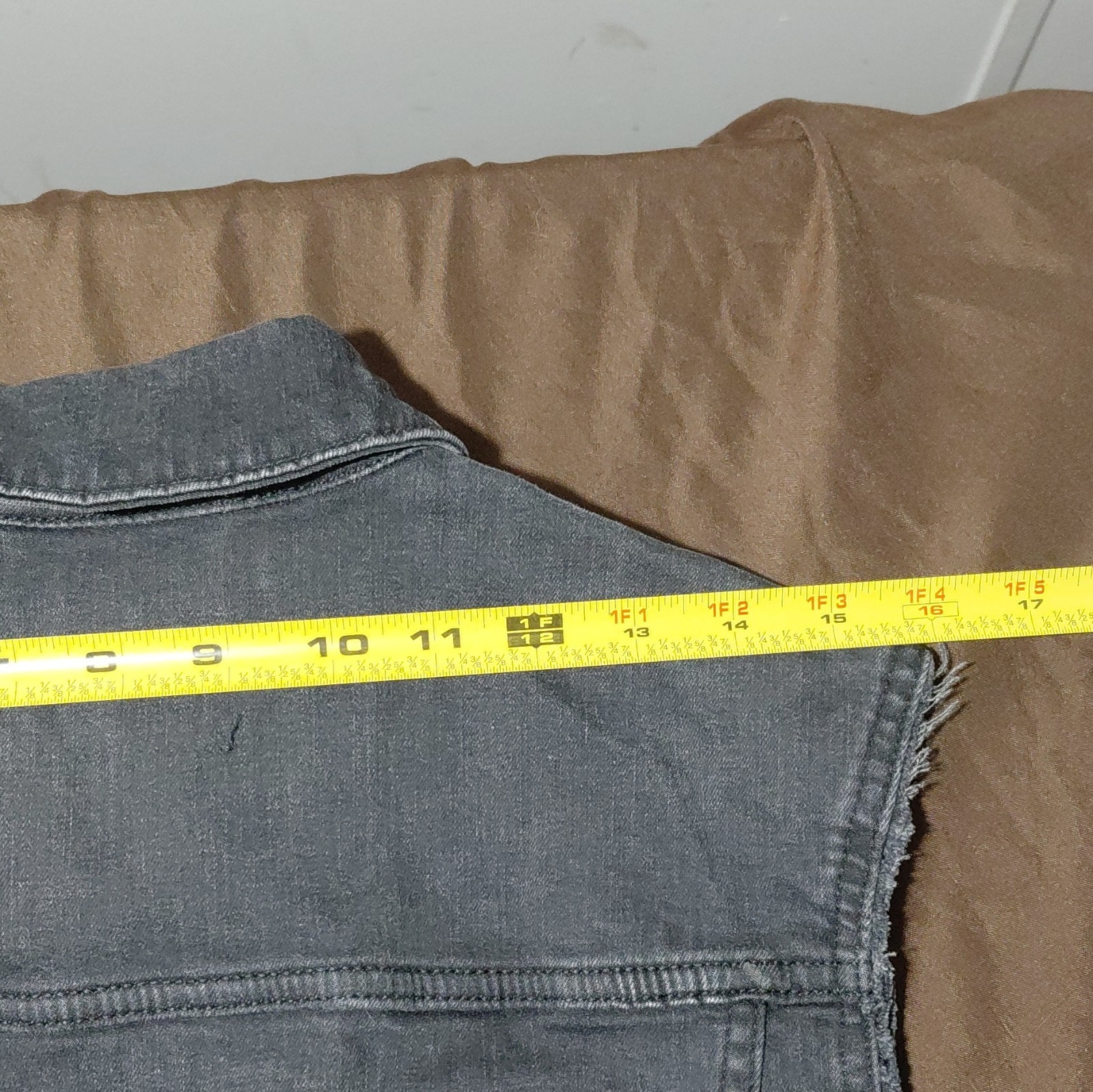 Y2k Goodfellow & Co Black Jean Button Down Vest with Cutoff Sleeves Men’s Sz Sm