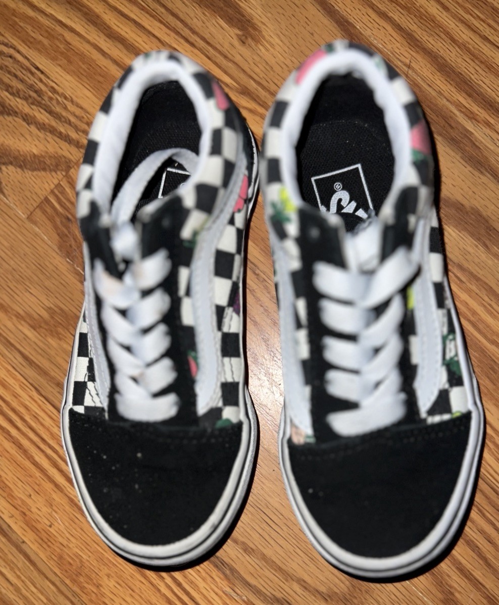 *VANS*Old Skool-Off The Wall●(Toddler 10.5 Colorful Checkerboard●Needs New Laces