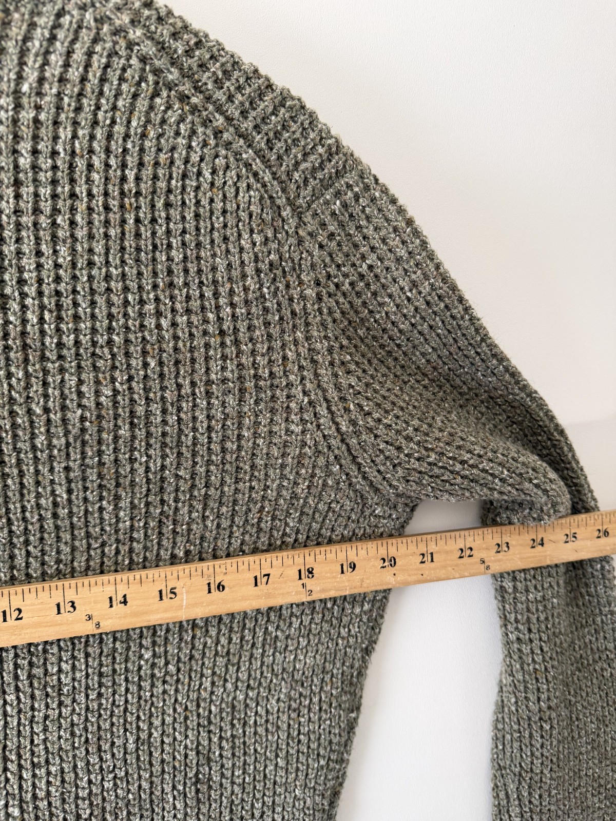 Wellen Sweater Mens Small Olive Green Headlands Waffle Knit Fisherman Crewneck