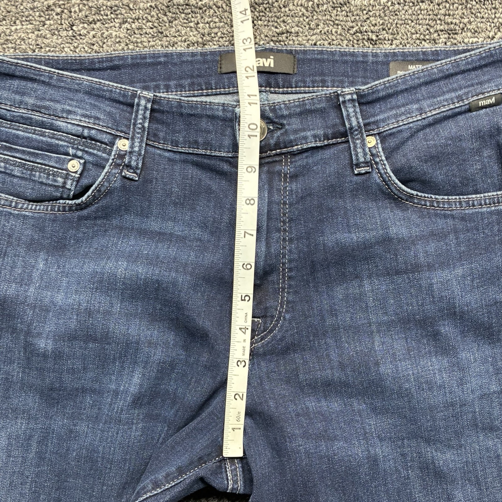 Mavi Matt Jeans Men 34×36 Dark Blue Relaxed Fit Straight Leg Stretch Denim Pants