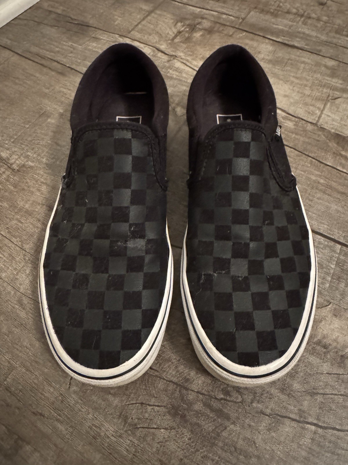 VANS Off the Wall Men’s 8.5 Black/women’s 7 Black Checkered
