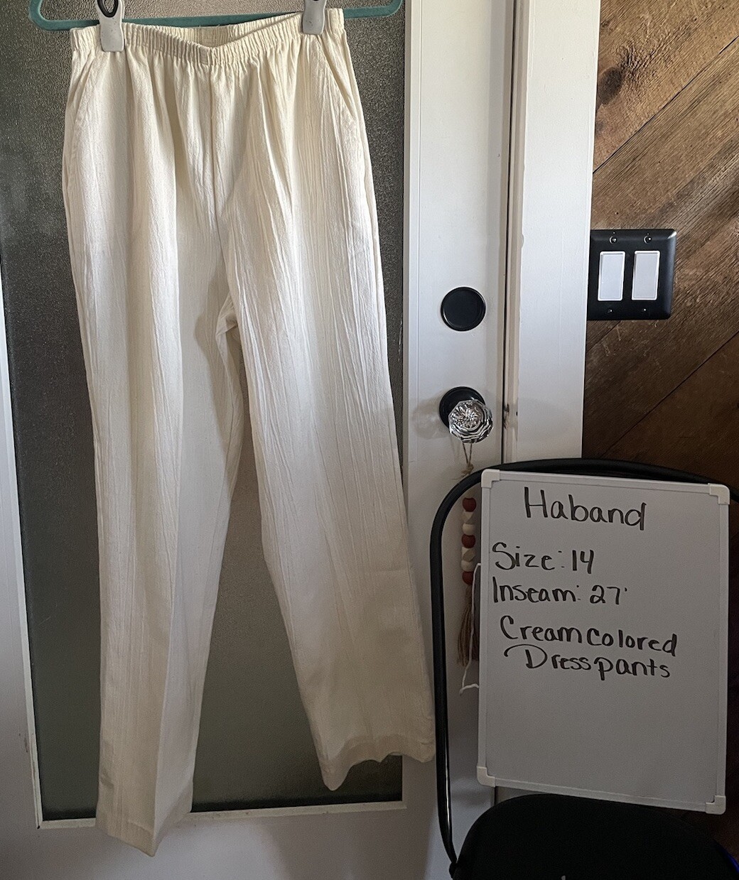 Haband Pants Womens Pull On Sz 14 Cream Colored