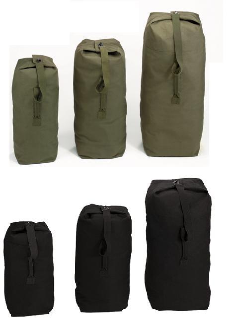 Heavyweight Top Load Canvas Duffle Bag – Military Army