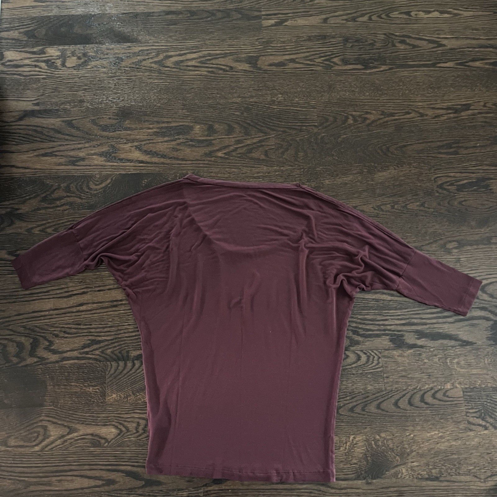 2010s American Apparel Batwing Dolman Sleeve Tee Viscose Drapes Shirt XS/S Red
