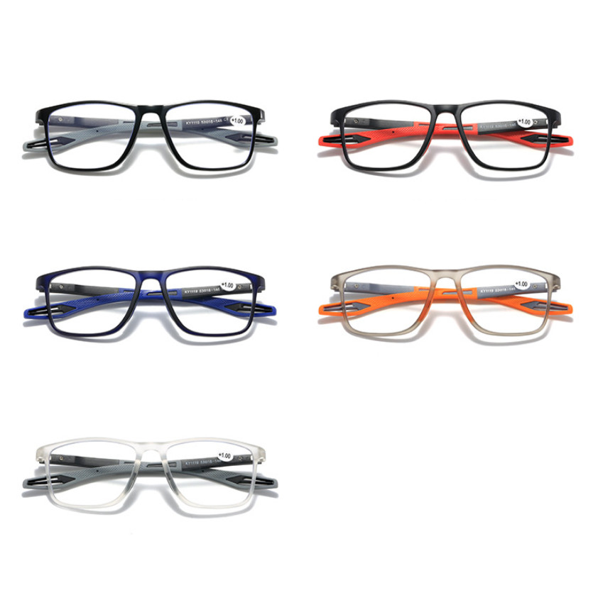 Blue Light Blocking Photochromic Reading Glasses Men Square Outdoor Sunglasses