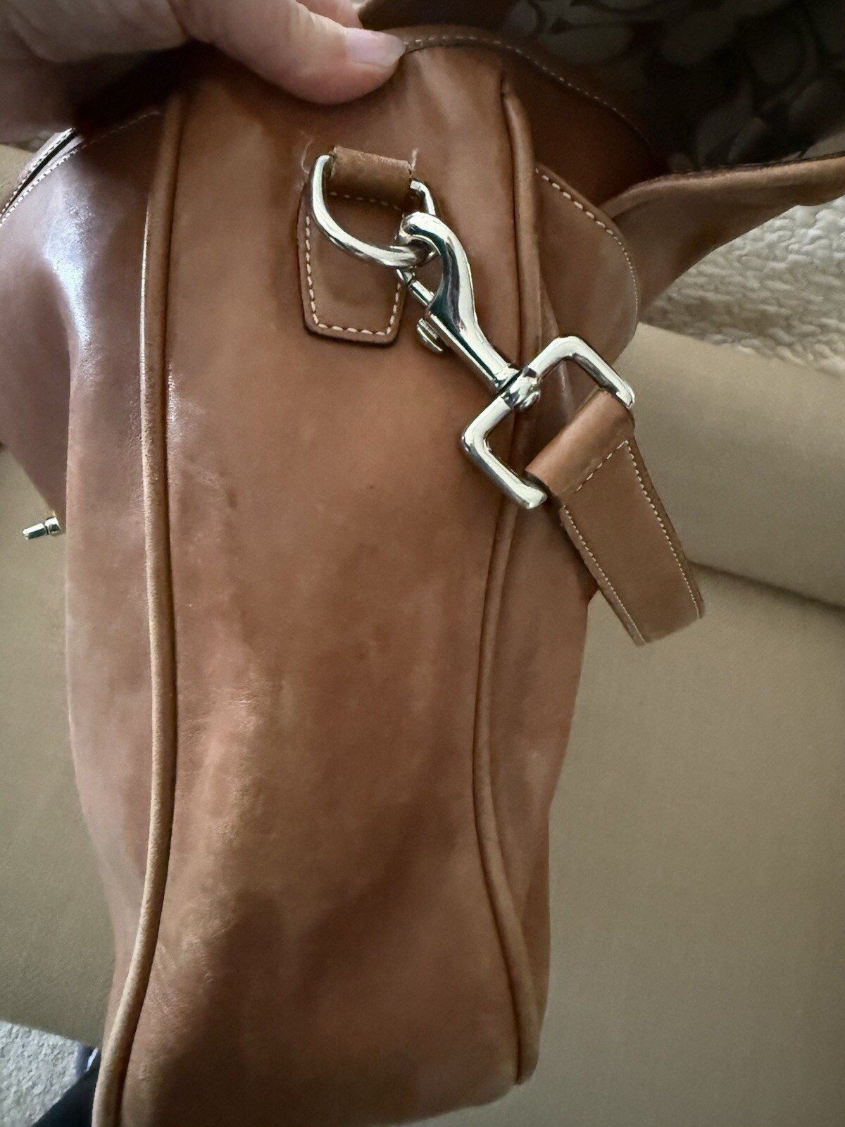 COACH leather brown shoulder bag briefcase laptop bag gently used as shown