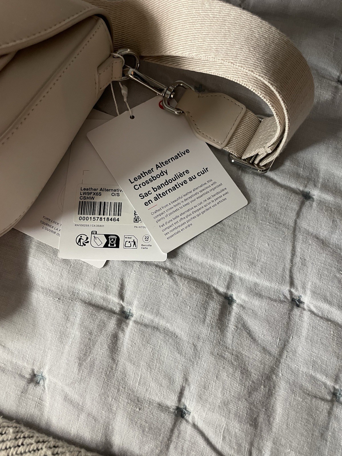 lululemon Women’s Beige Crossbody Bag MSRP $198