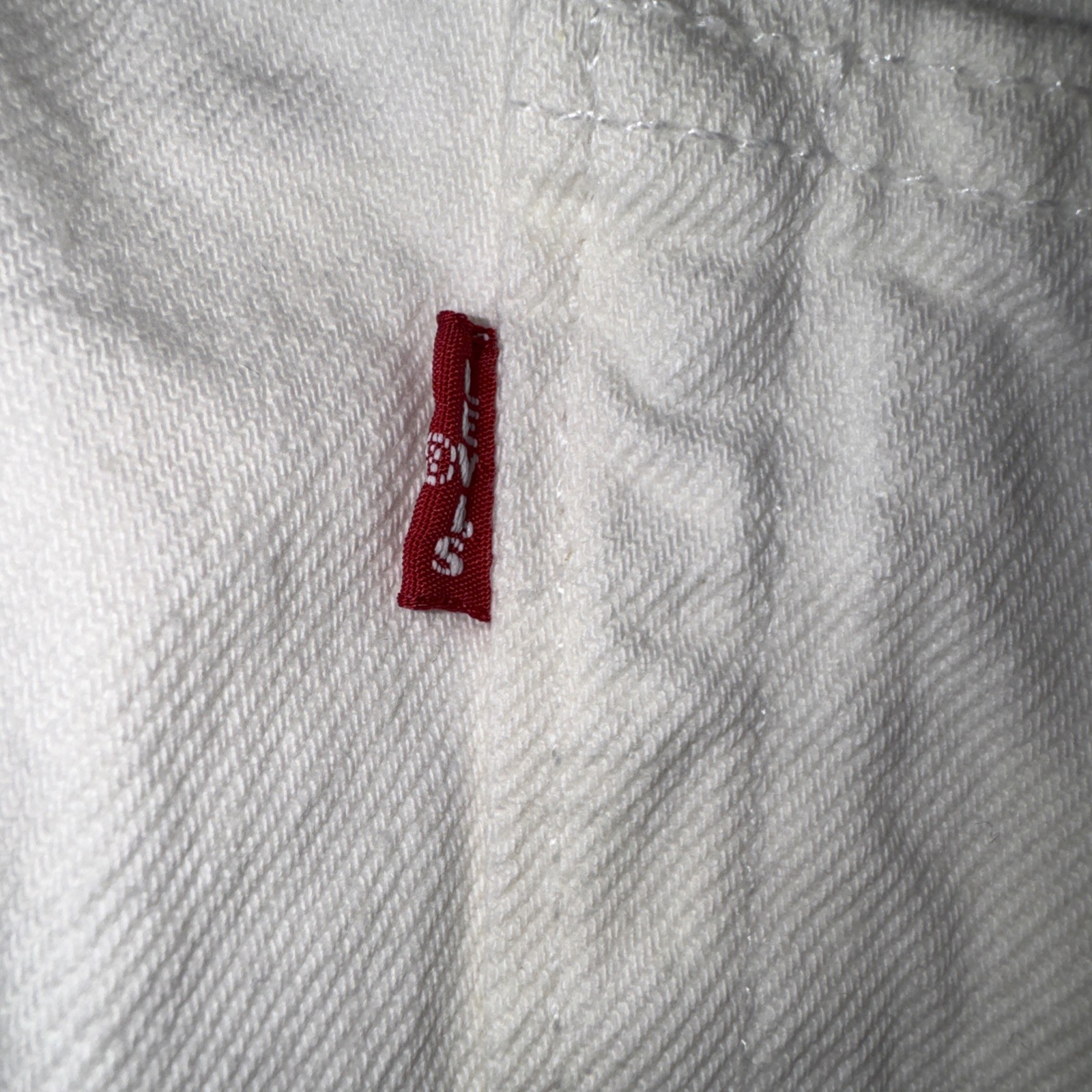 Levi’s 501 Denim Tears 28/30 White Straight Denim Jeans Button 28X30