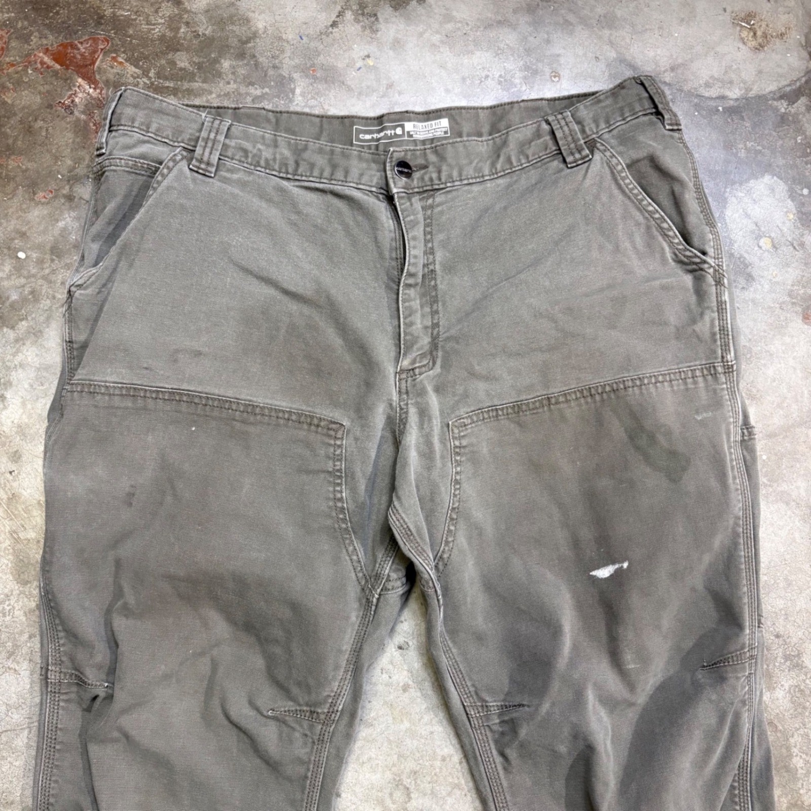 Carhartt 102802-217 Relaxed Fit Double Knee Work Pants Tarmac 40×32 Mens